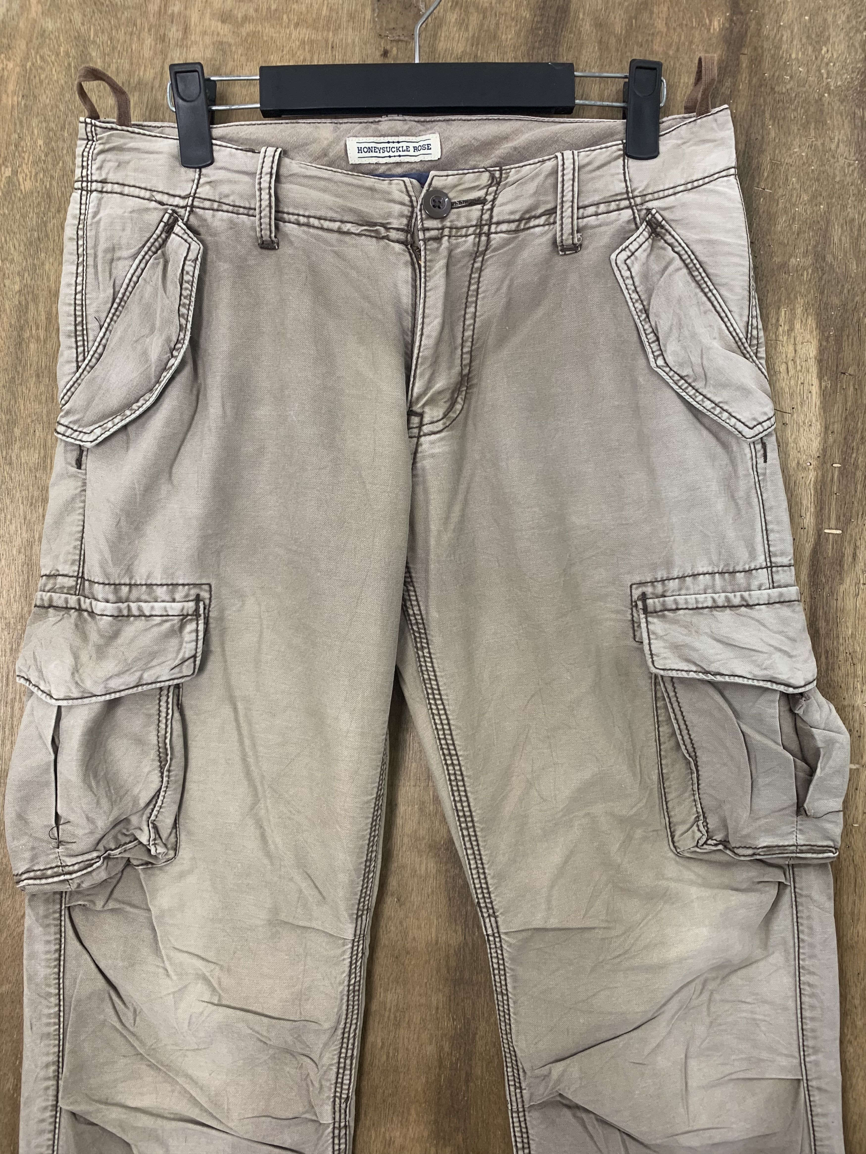 Japanese Brand Cargo Pants Honeysuckle Rose Vintage Mulitpocket Faded Size US 29 - 2 Thumbnail