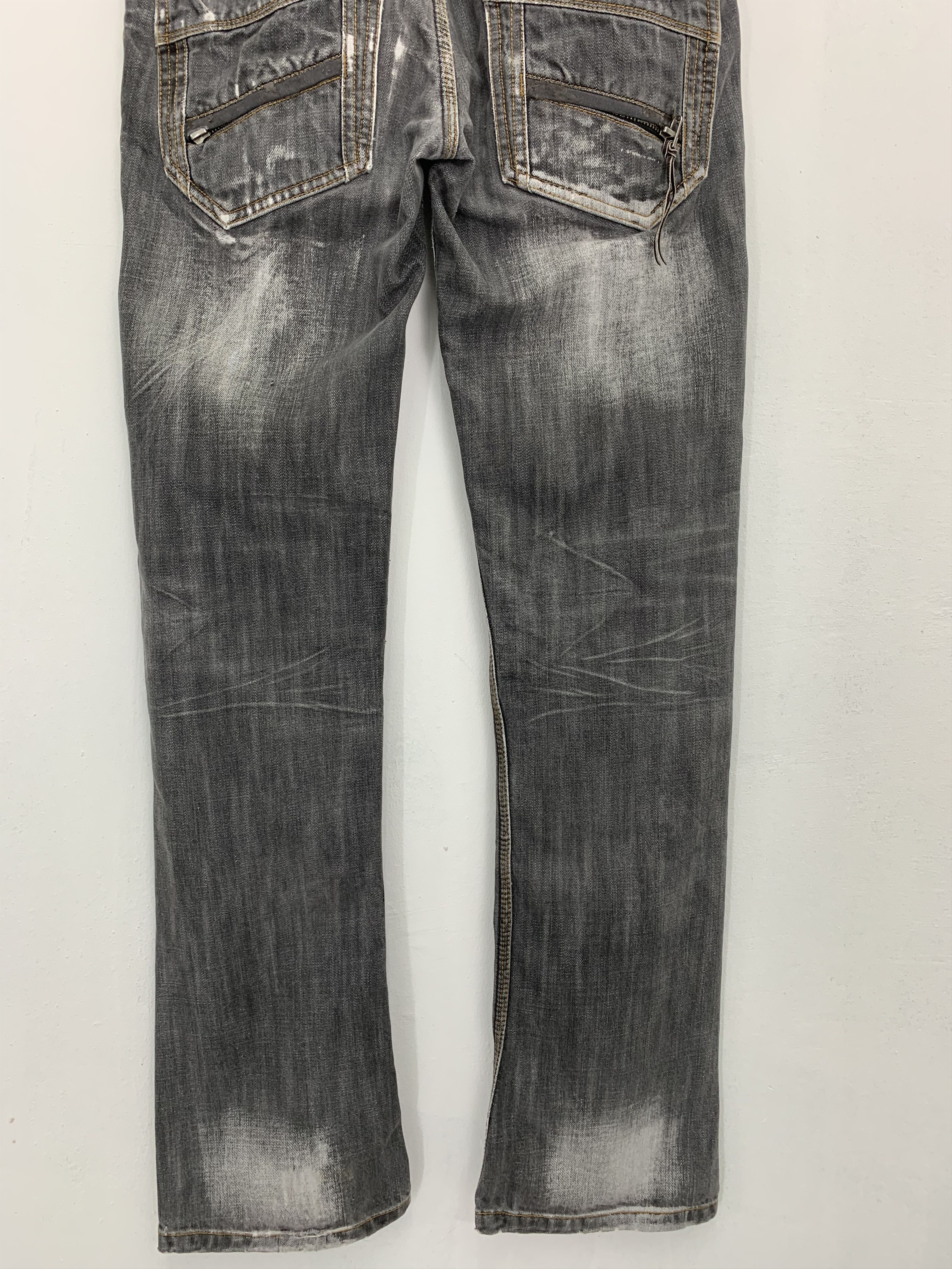 HIDEAWAYS Denim HIDEWAYS NICOLE Biker Faded Grey Multipocket Pants Size US 29 - 15 Thumbnail
