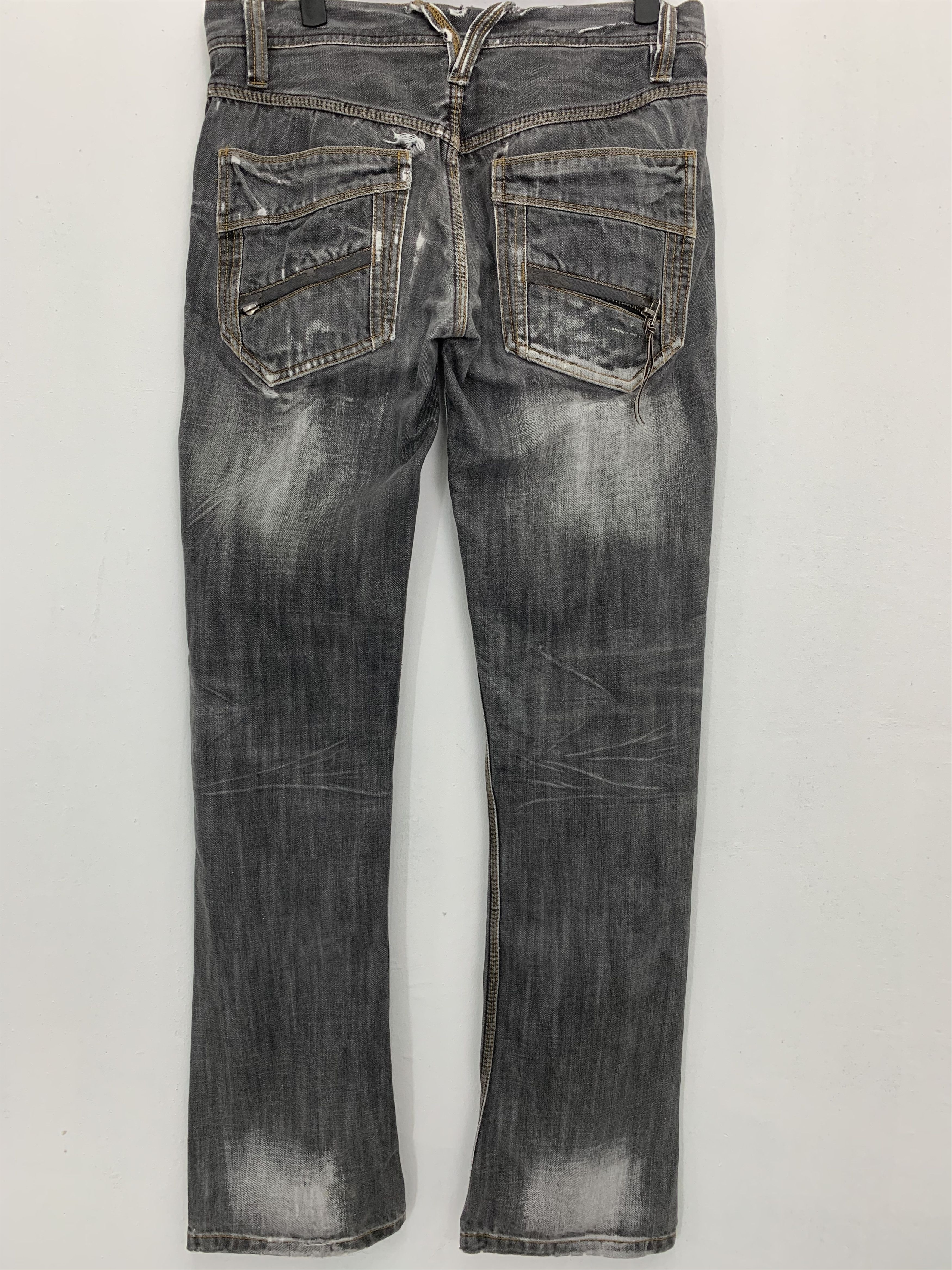 HIDEAWAYS Denim HIDEWAYS NICOLE Biker Faded Grey Multipocket Pants Size US 29 - 11 Thumbnail