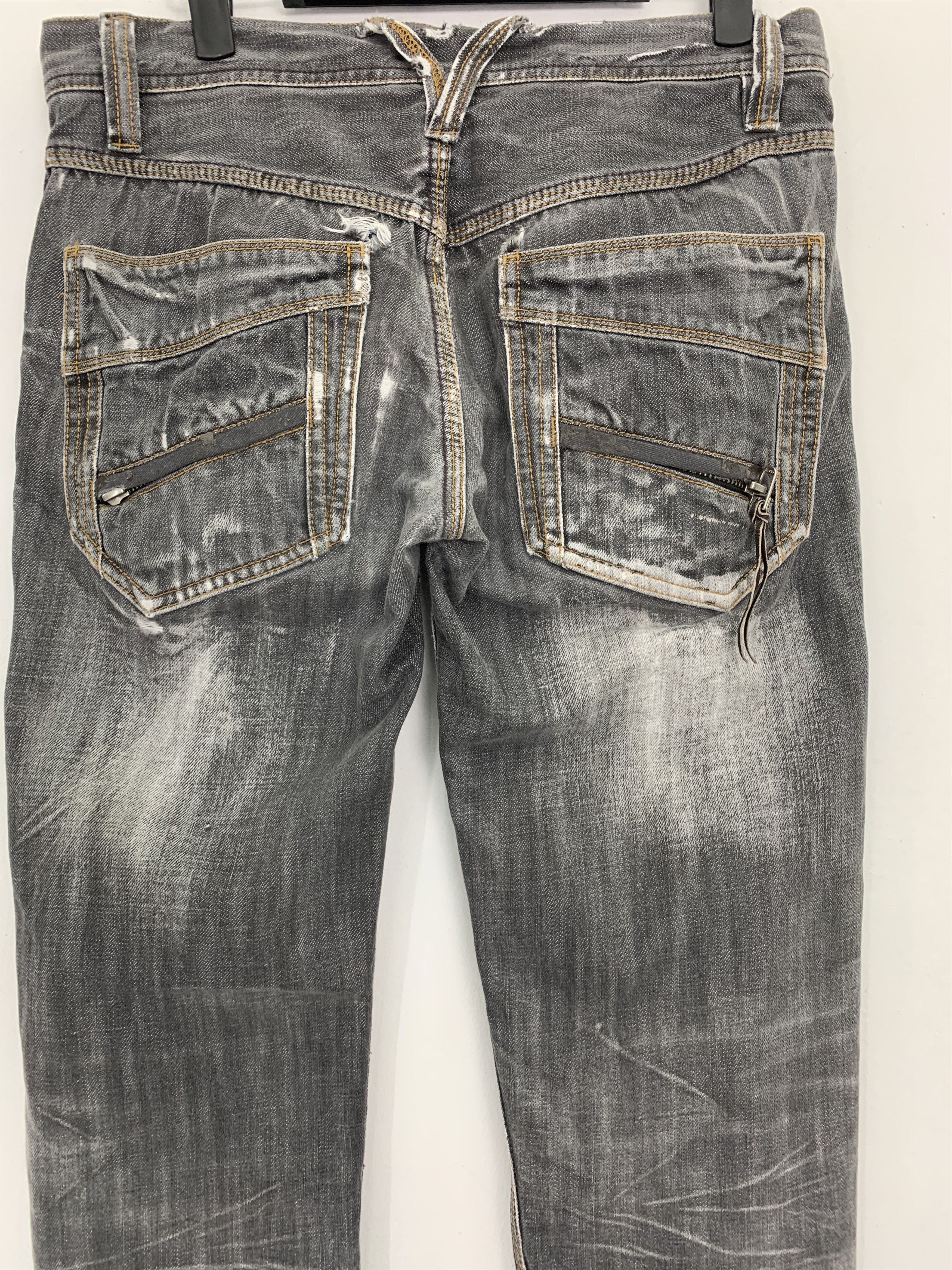 HIDEAWAYS Denim HIDEWAYS NICOLE Biker Faded Grey Multipocket Pants Size US 29 - 12 Thumbnail