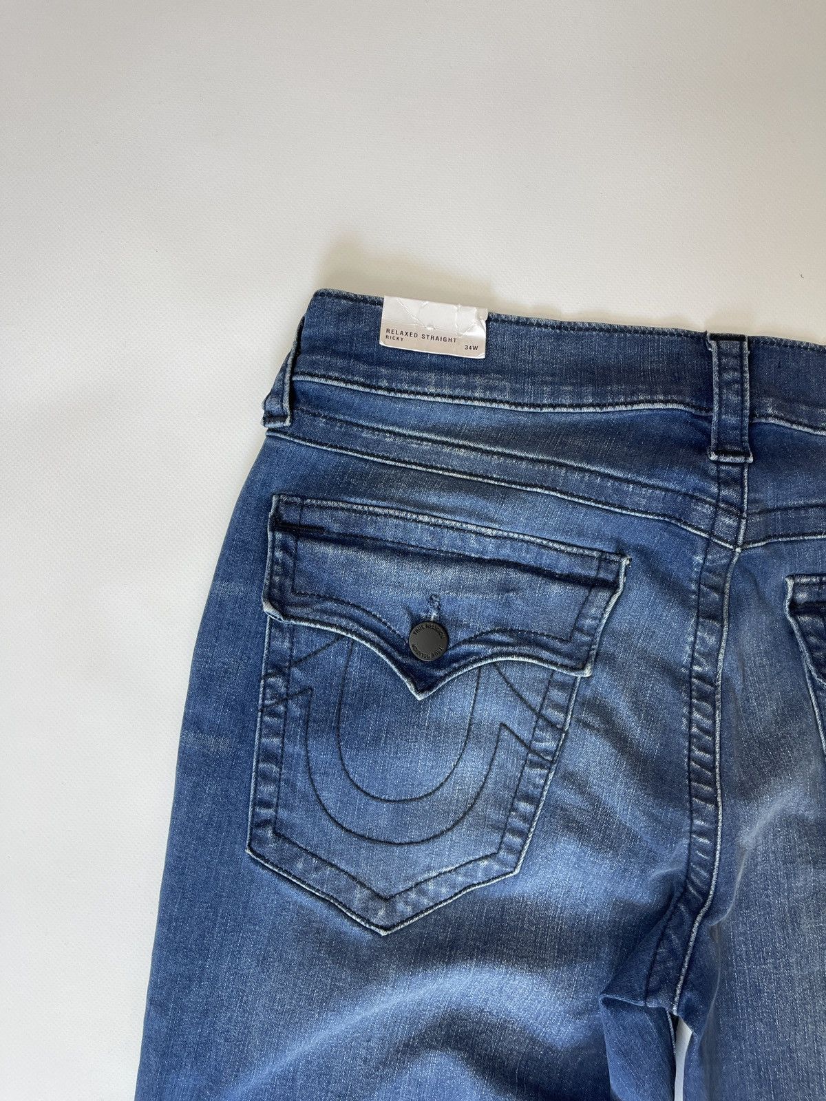 True Religion True Religion relaxed straight Ricky flap sn denim jeans Size US 34 / EU 50 - 9 Thumbnail