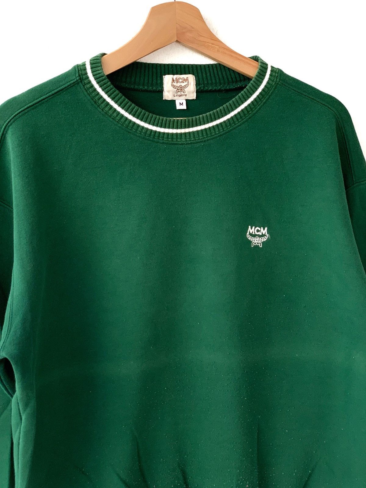 Designer Vintage MCM Ringer Green Crewneck Sweatshirt Size US M / EU 48-50 / 2 - 3 Thumbnail