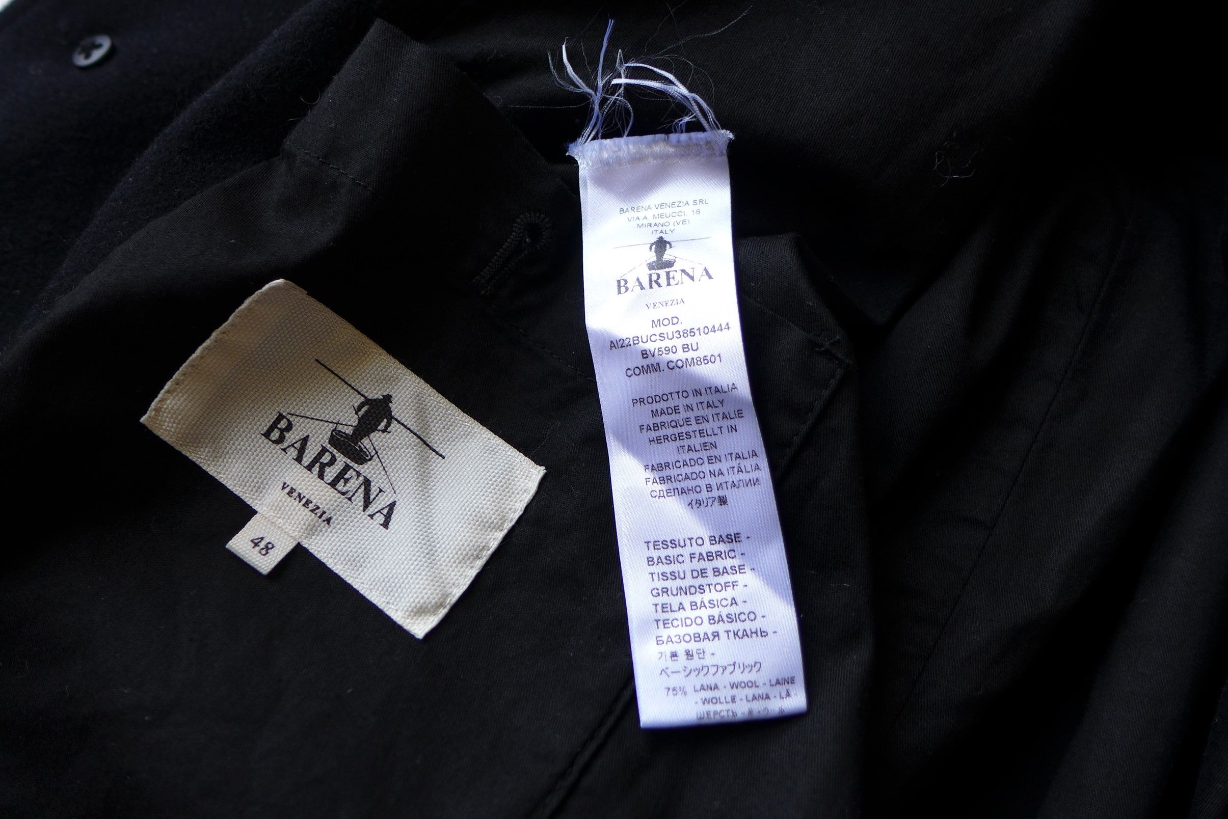 Barena Barena Ganga Coat - Black Wool Size US M / EU 48-50 / 2 - 15 Thumbnail