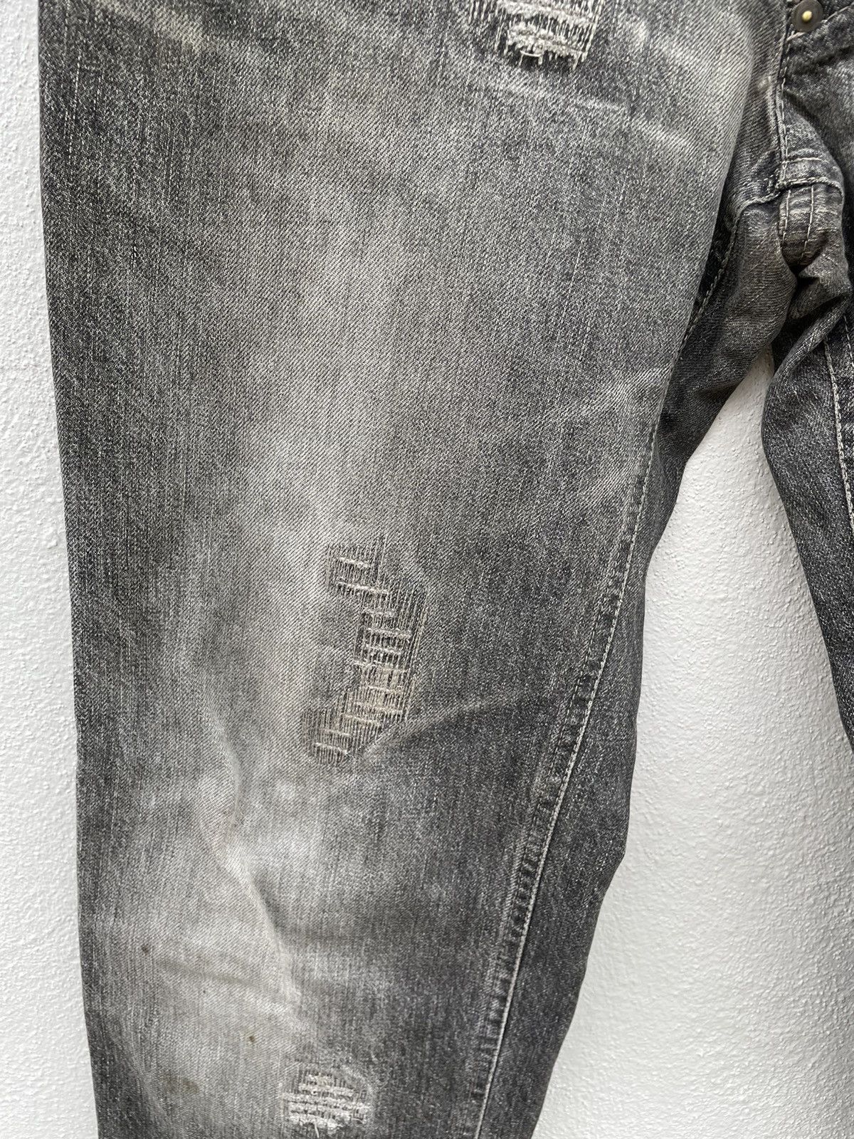 Japanese Brand B.a- Dieu Distressed Denim Jeans Size US 31 - 5 Thumbnail