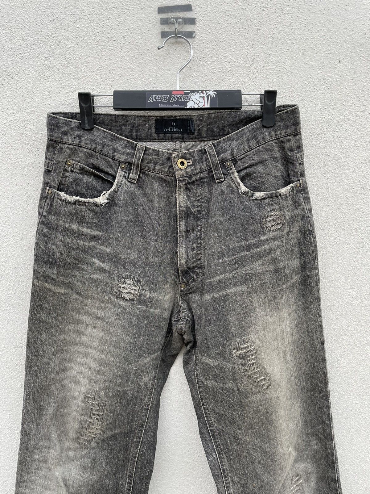 Japanese Brand B.a- Dieu Distressed Denim Jeans Size US 31 - 2 Thumbnail
