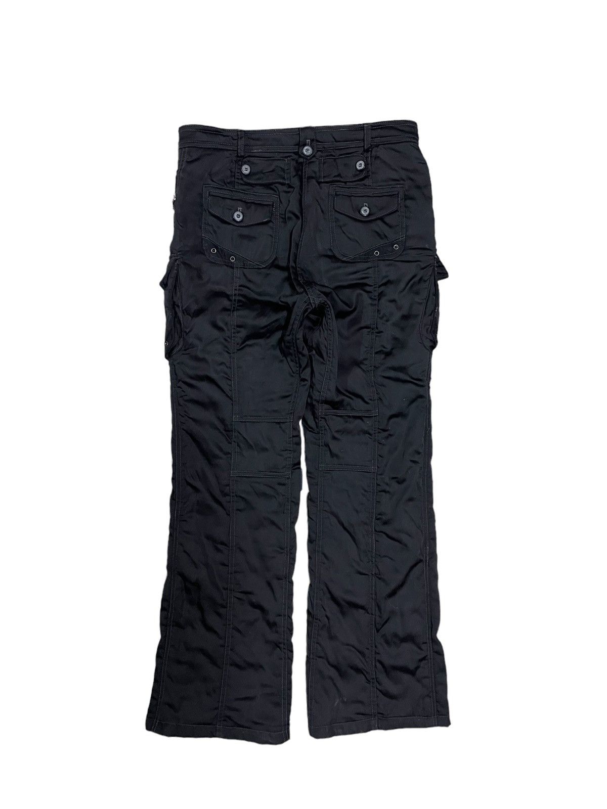 Japanese Brand Japanese Brand Goth Style Low Rise Cargo Flare Pants Size 29" - 10 Thumbnail