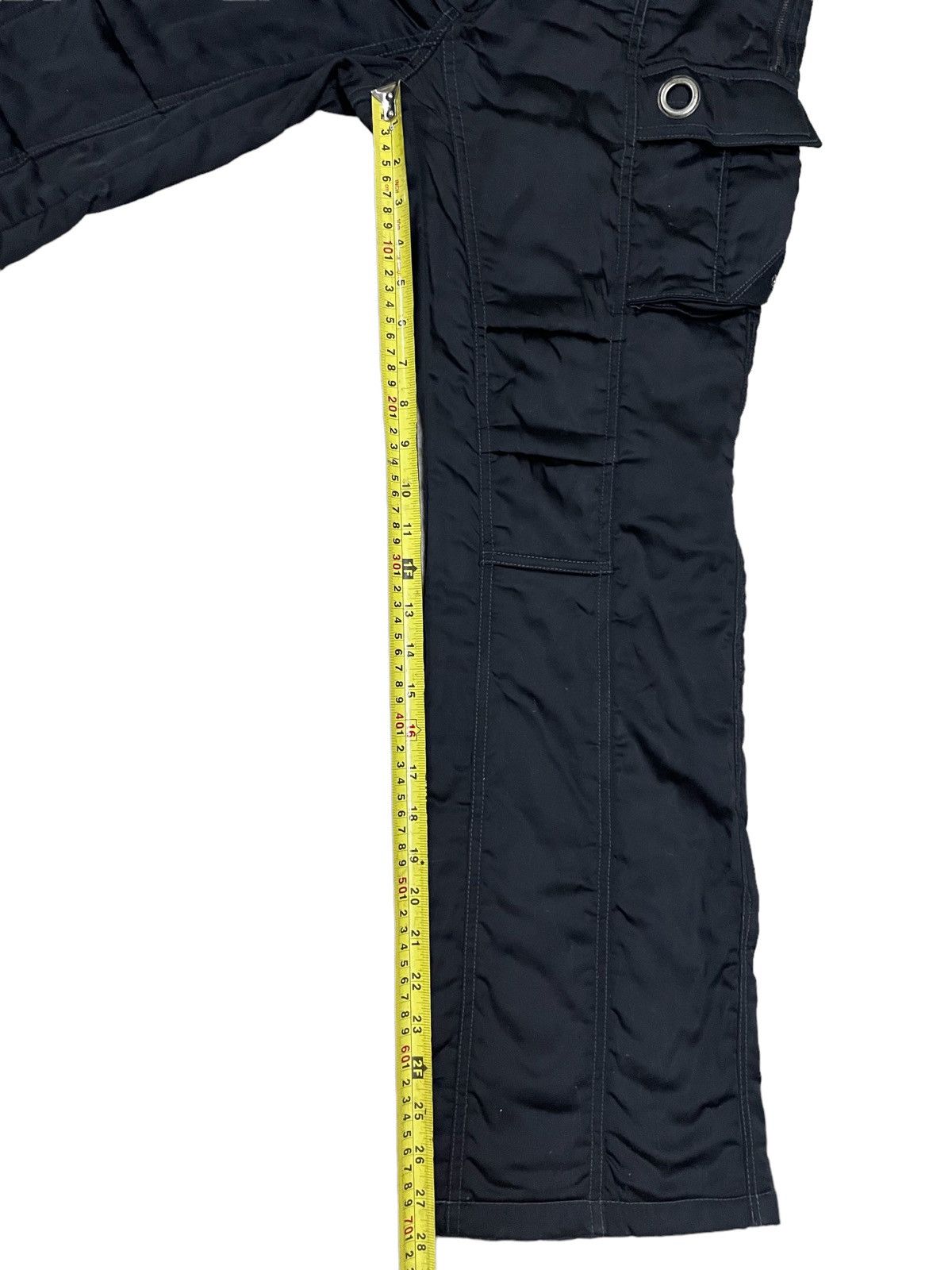 Japanese Brand Japanese Brand Goth Style Low Rise Cargo Flare Pants Size 29" - 17 Thumbnail