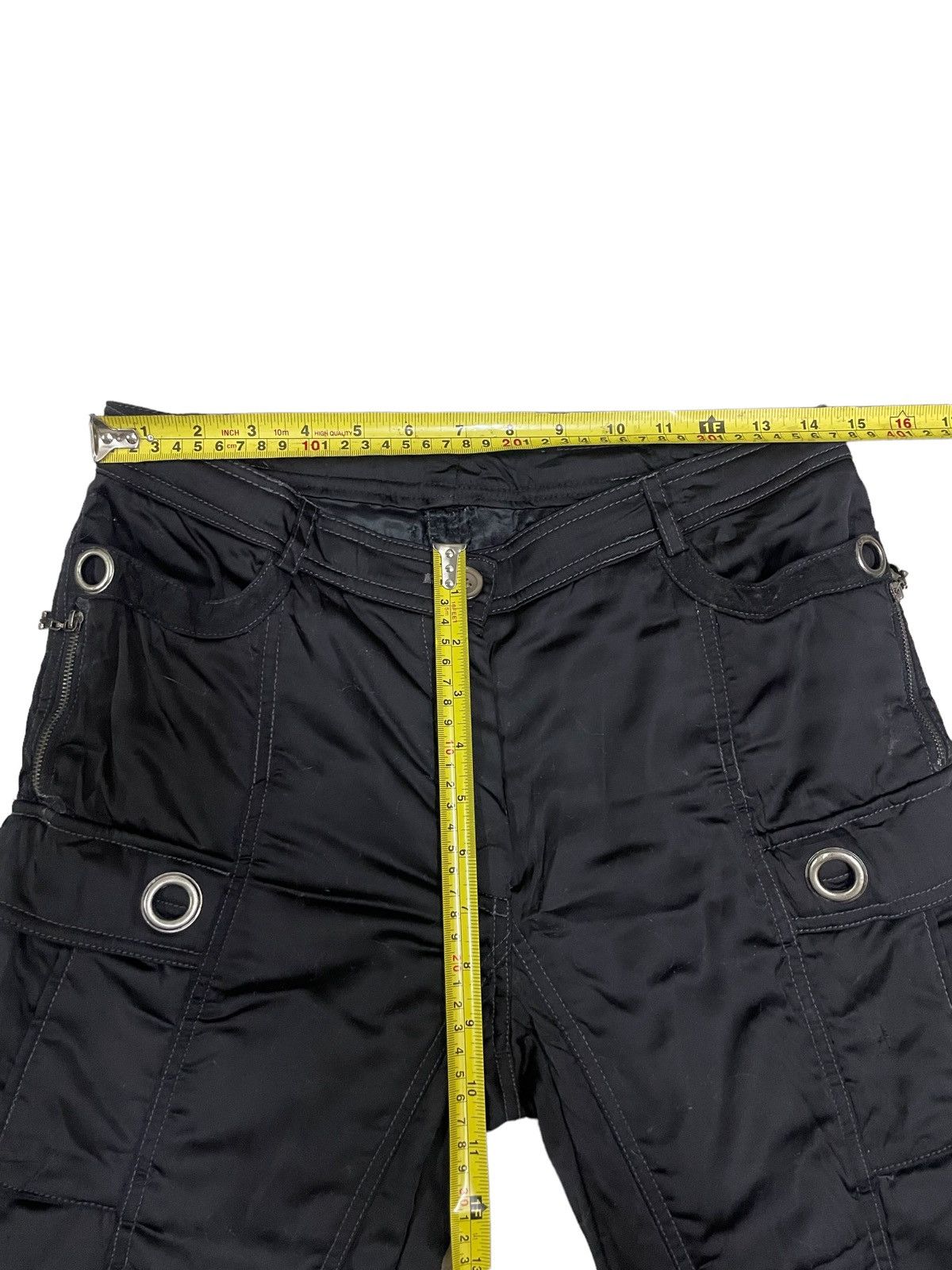 Japanese Brand Japanese Brand Goth Style Low Rise Cargo Flare Pants Size 29" - 15 Thumbnail