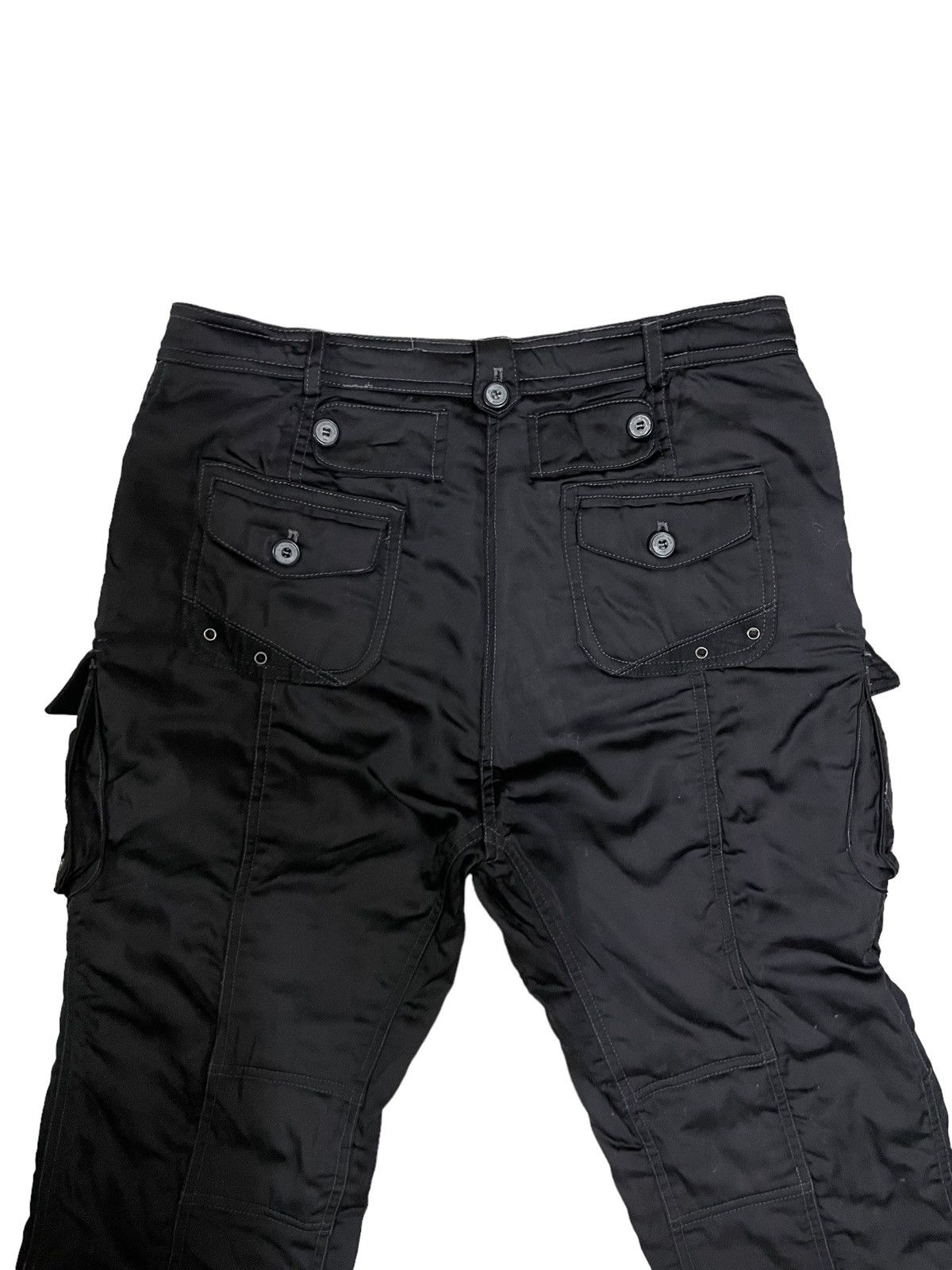 Japanese Brand Japanese Brand Goth Style Low Rise Cargo Flare Pants Size 29" - 11 Thumbnail