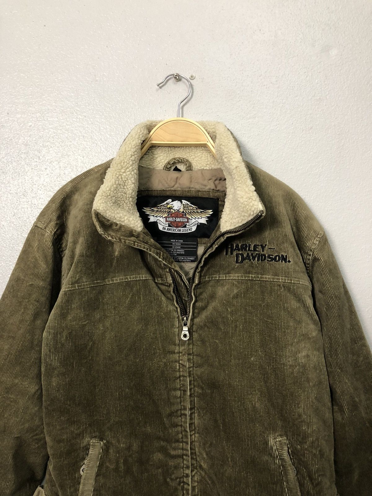 Harley Davidson Vintage Harley Davidson Zipper Ups Corduroy Jacket Size US M / EU 48-50 / 2 - 4 Thumbnail