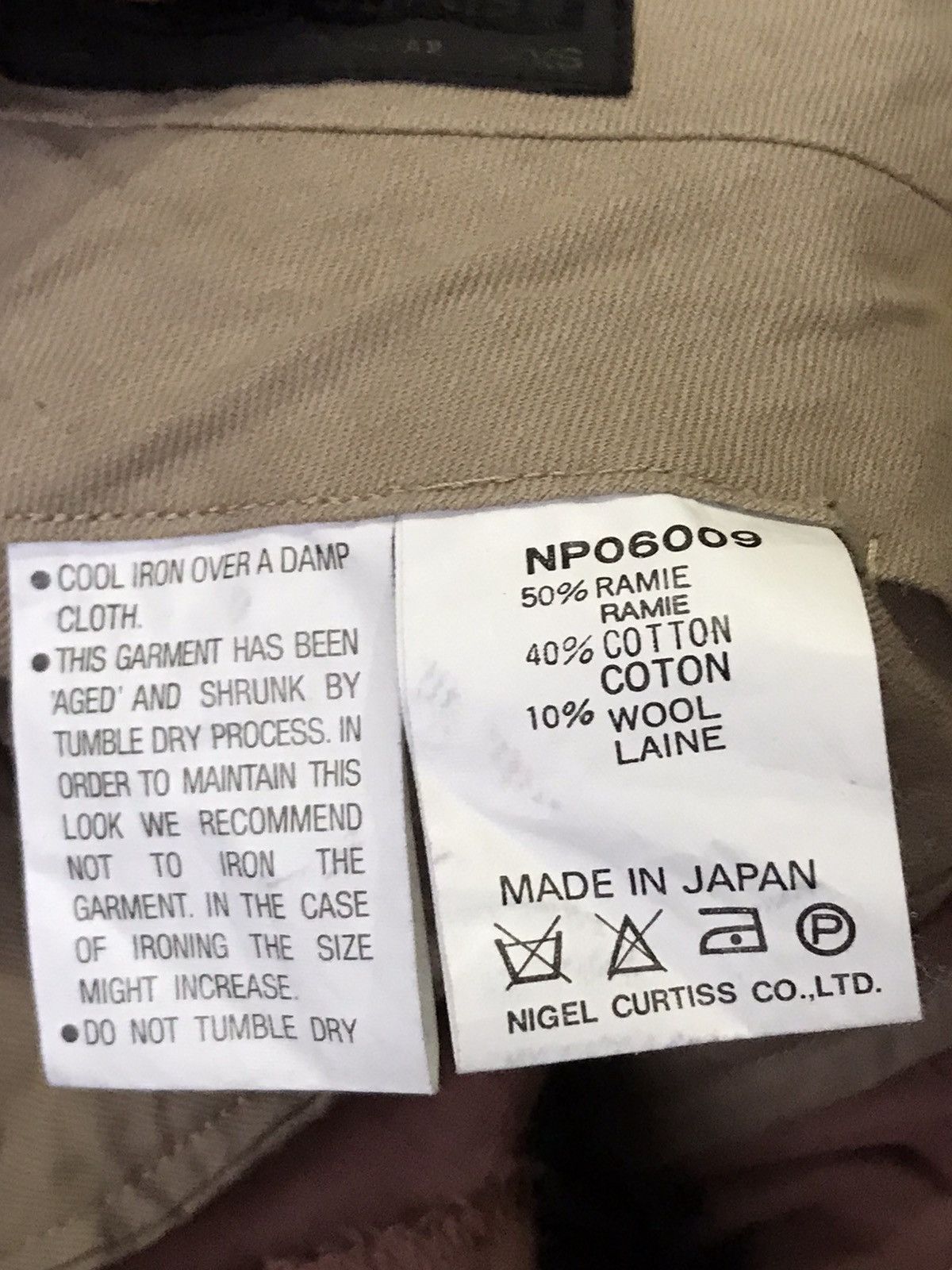 Designer × Japanese Brand × Nigel Cabourn Nigel Curtiss Baggy Designer Wool Pants Made In Japan Size US 27 - 10 Thumbnail