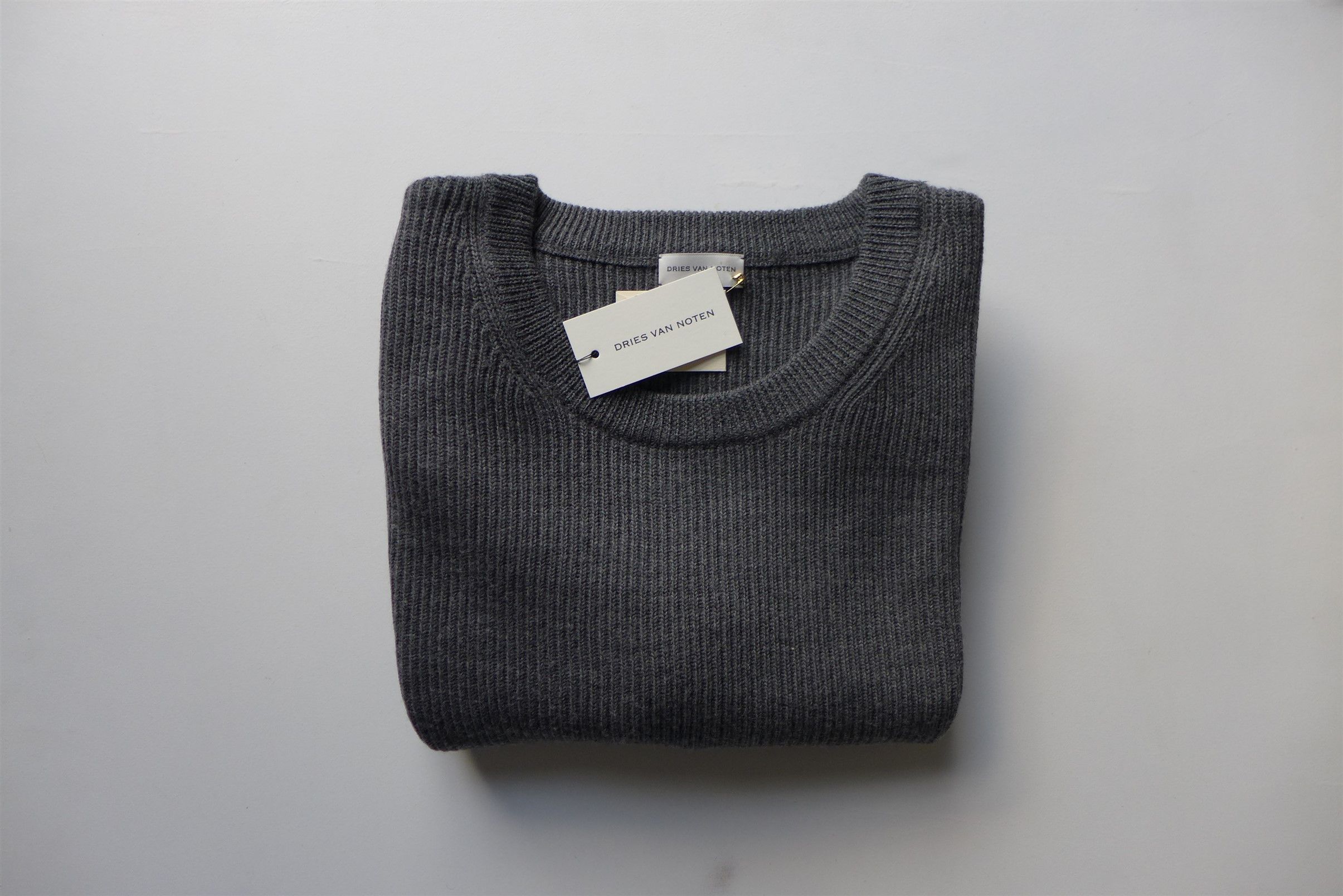 Dries Van Noten Dries Van Noten Tillman Sweater - Anthracite Merino Wool Size US M / EU 48-50 / 2 - 3 Thumbnail