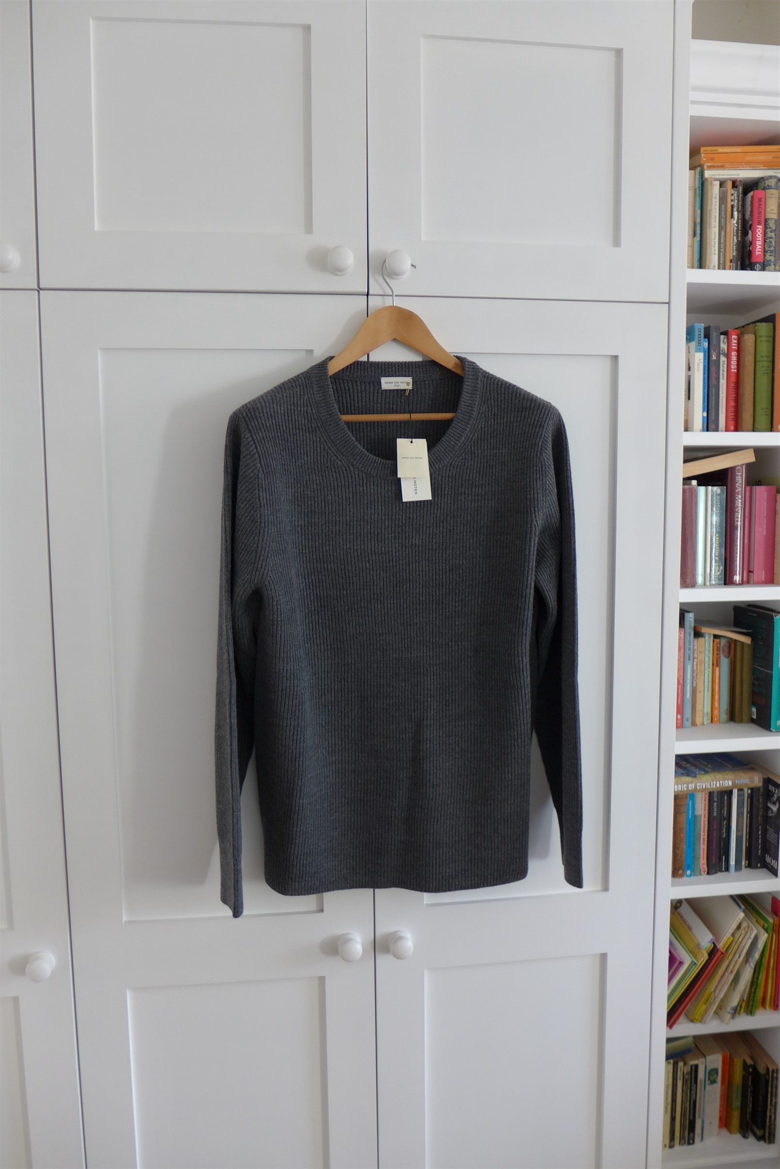 Dries Van Noten Dries Van Noten Tillman Sweater - Anthracite Merino Wool Size US M / EU 48-50 / 2 - 1 Thumbnail