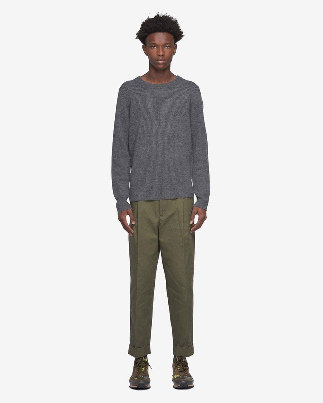 Dries Van Noten Dries Van Noten Tillman Sweater - Anthracite Merino Wool Size US M / EU 48-50 / 2 - 10 Thumbnail