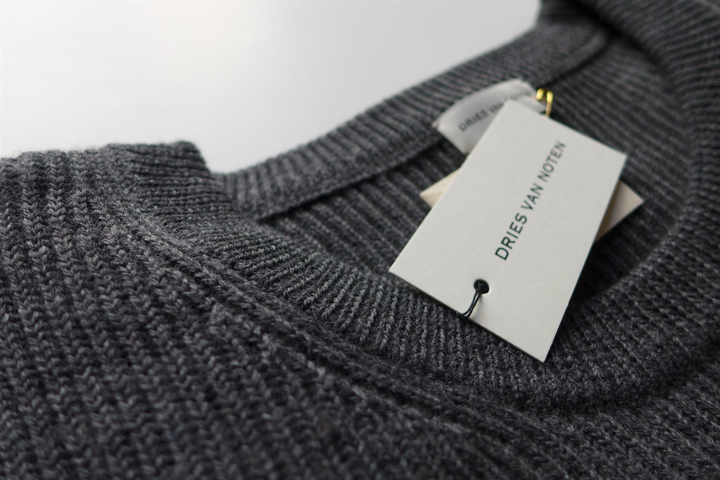 Dries Van Noten Dries Van Noten Tillman Sweater - Anthracite Merino Wool Size US L / EU 52-54 / 3 - 6 Thumbnail