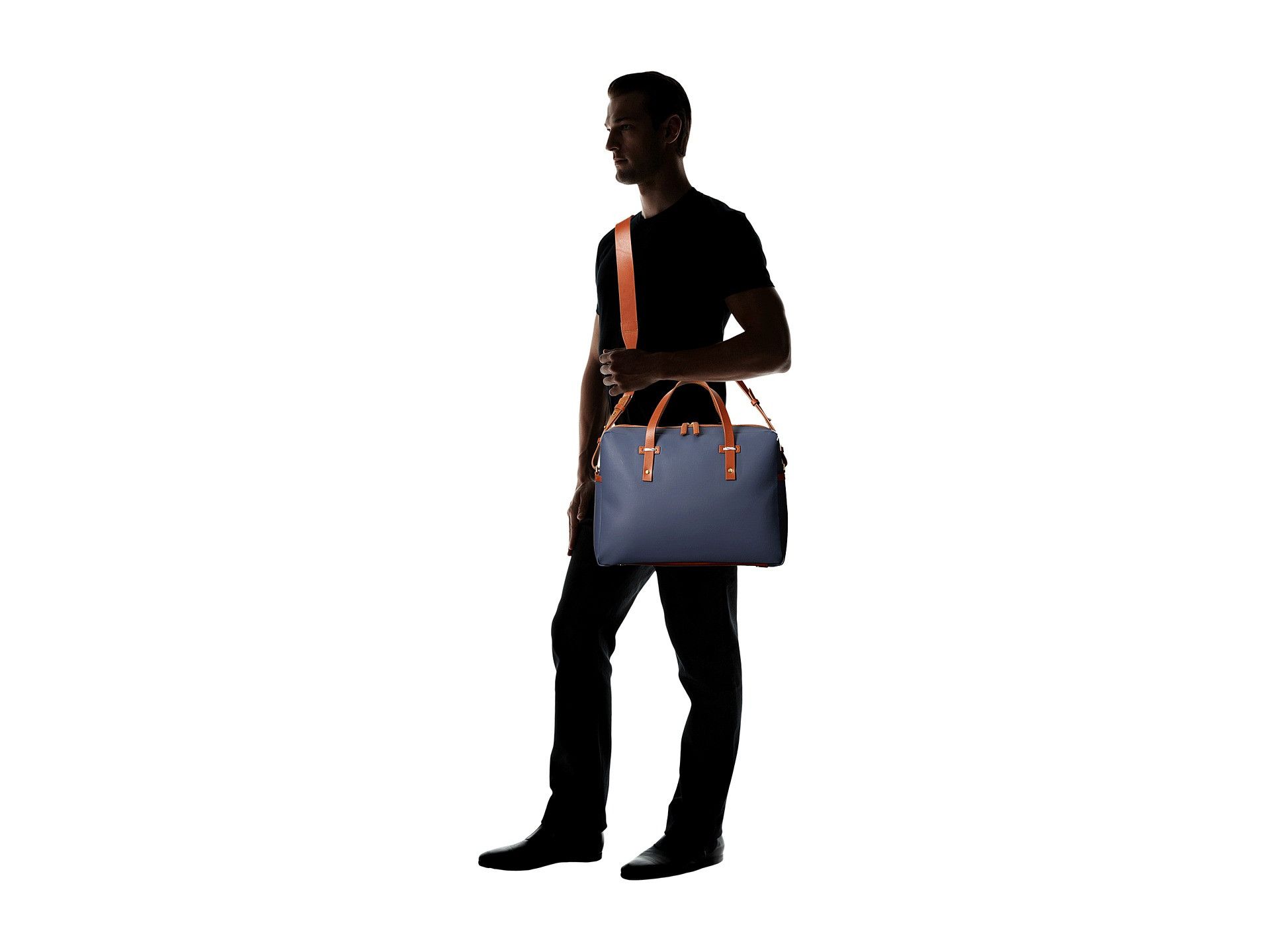 Miansai Miansai Fulton Briefcase - Navy/Cognac Size ONE SIZE - 7 Thumbnail