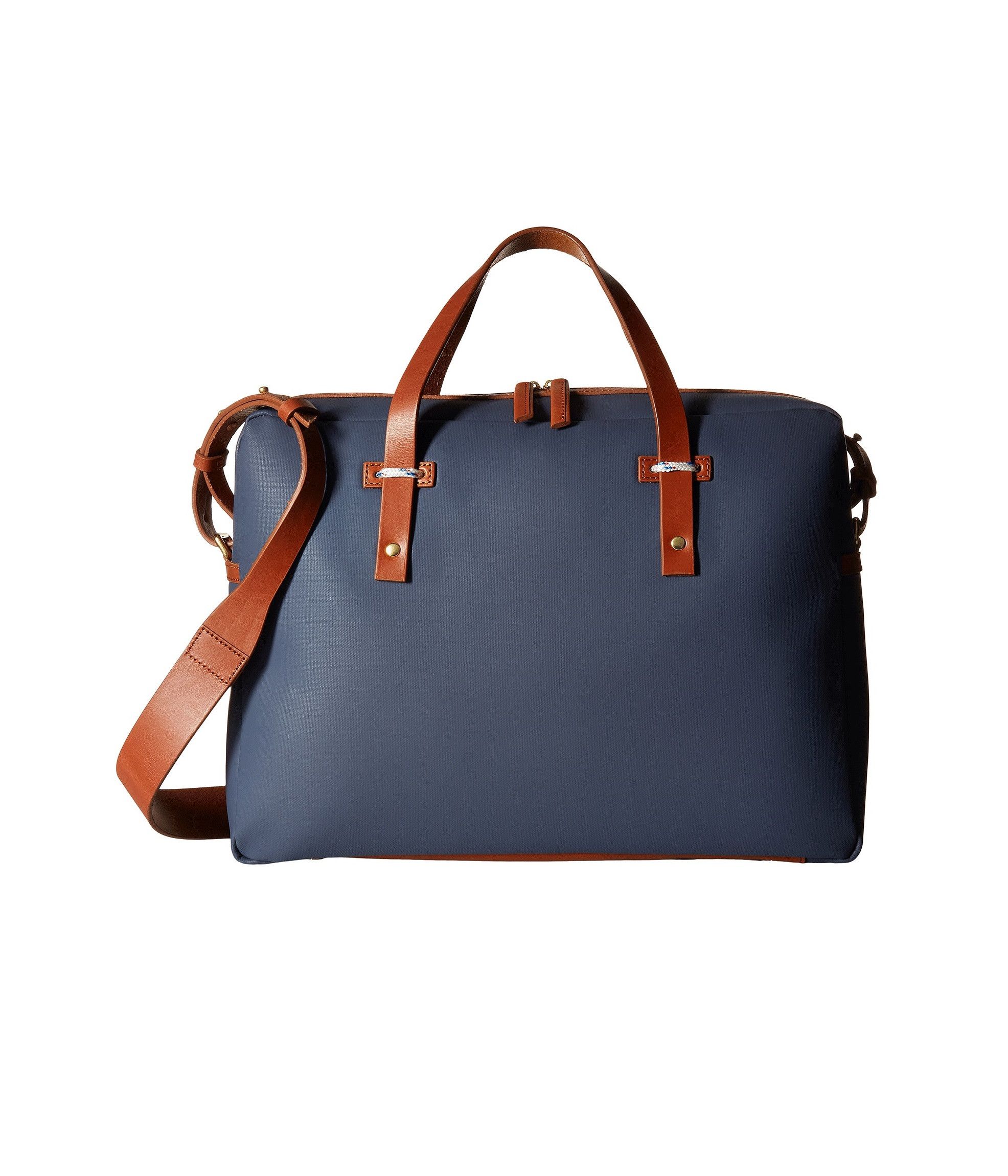 image of Miansai Fulton Briefcase - Navy/cognac, Men's