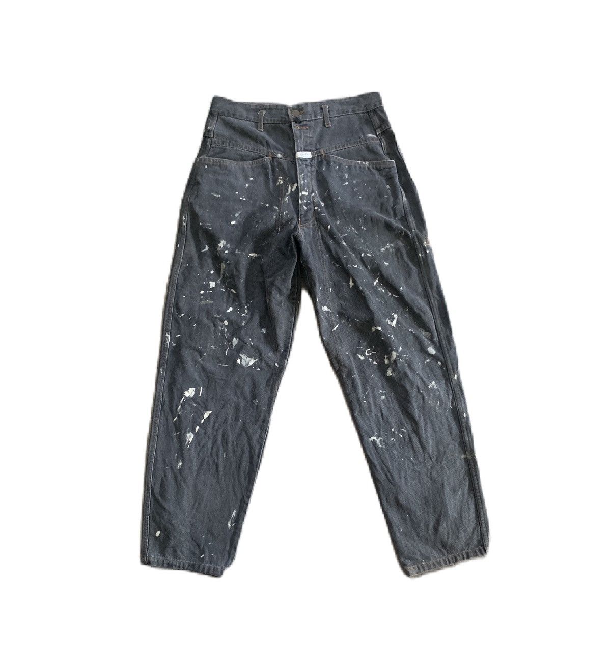 If Six Was Nine Vintage 90s Marithe Francois Girbaud Painted Baggy Jeans Size US 30 / EU 46 - 1 Thumbnail