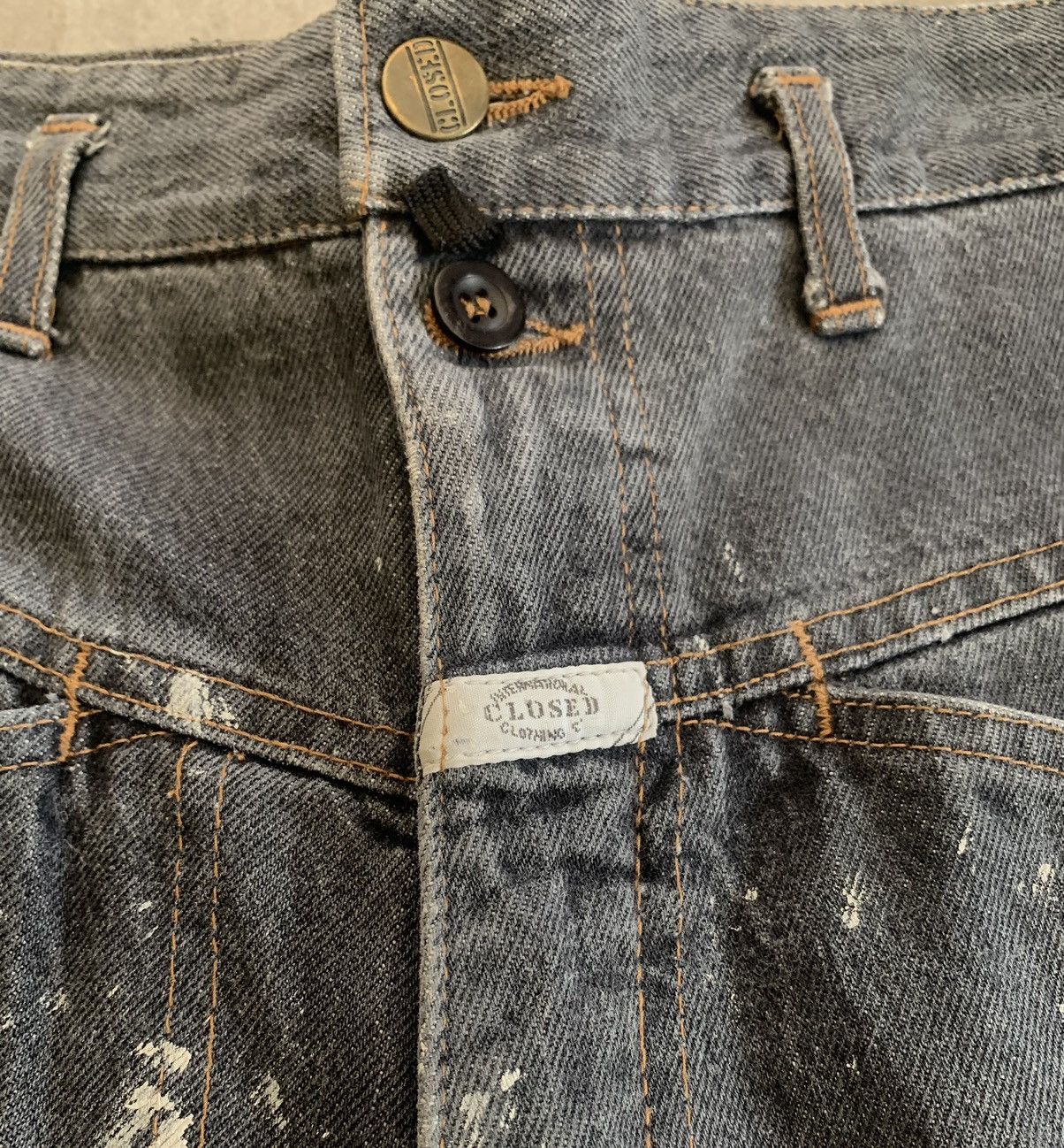 If Six Was Nine Vintage 90s Marithe Francois Girbaud Painted Baggy Jeans Size US 30 / EU 46 - 5 Thumbnail