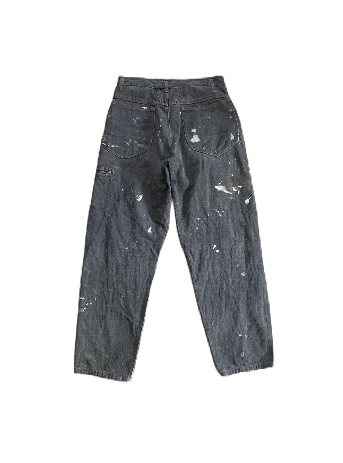 If Six Was Nine Vintage 90s Marithe Francois Girbaud Painted Baggy Jeans Size US 30 / EU 46 - 2 Thumbnail