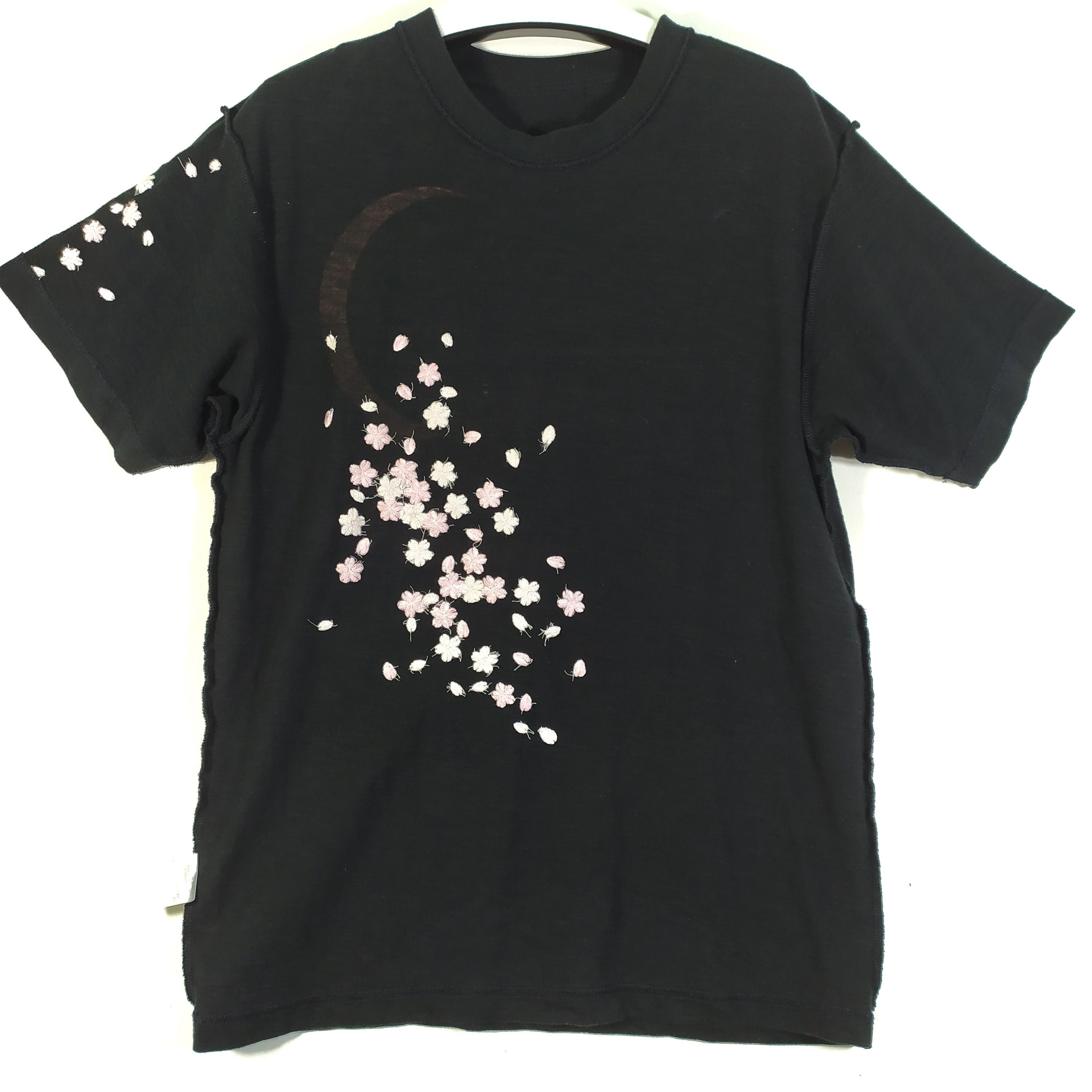 Japanese Brand Sukajan Skeleton Sakura Embroidery Logo Sukajan Tee #49-003 Size US M / EU 48-50 / 2 - 12 Thumbnail