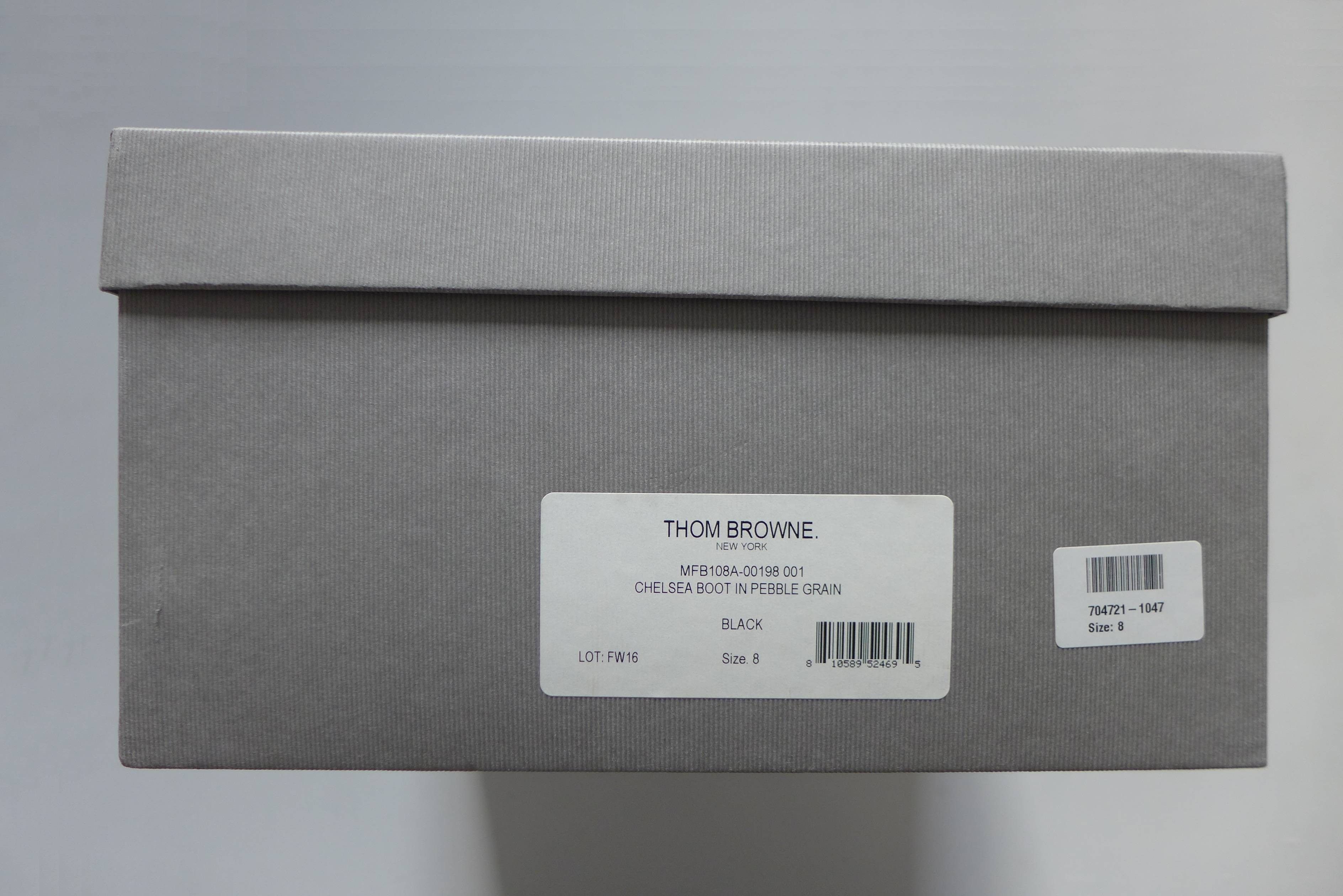 Thom Browne Thom Browne FW16 Chelsea Boots - Black Pebble Grain Leather Size US 8 / EU 41 - 15 Thumbnail