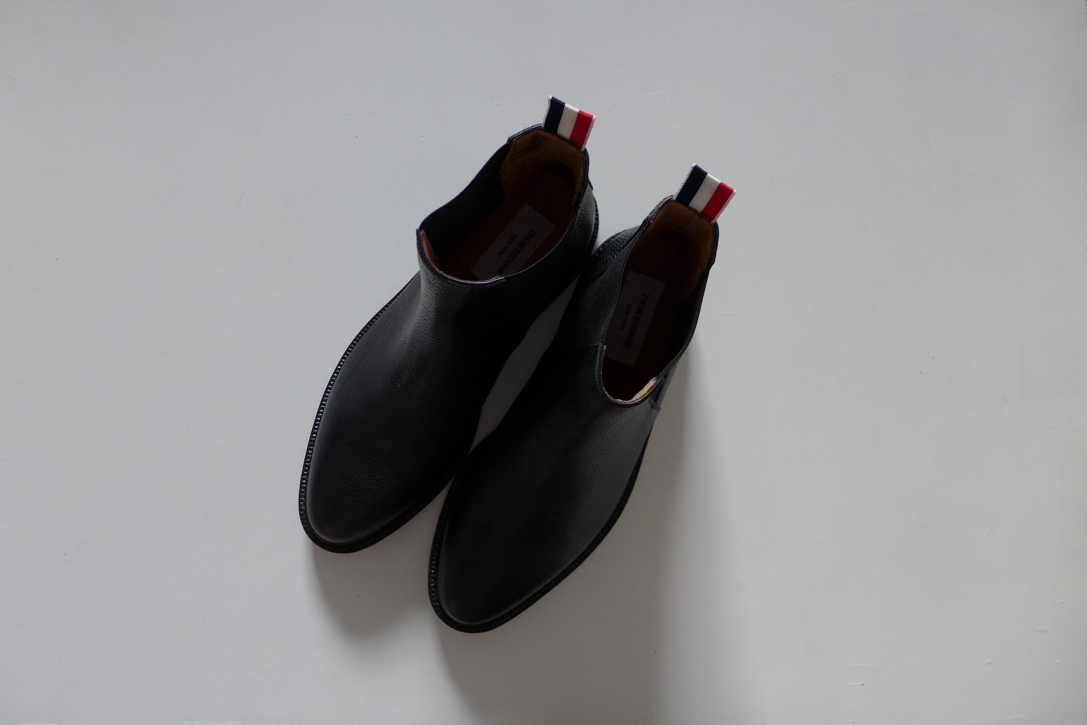 Thom Browne Thom Browne FW16 Chelsea Boots - Black Pebble Grain Leather Size US 8 / EU 41 - 6 Thumbnail