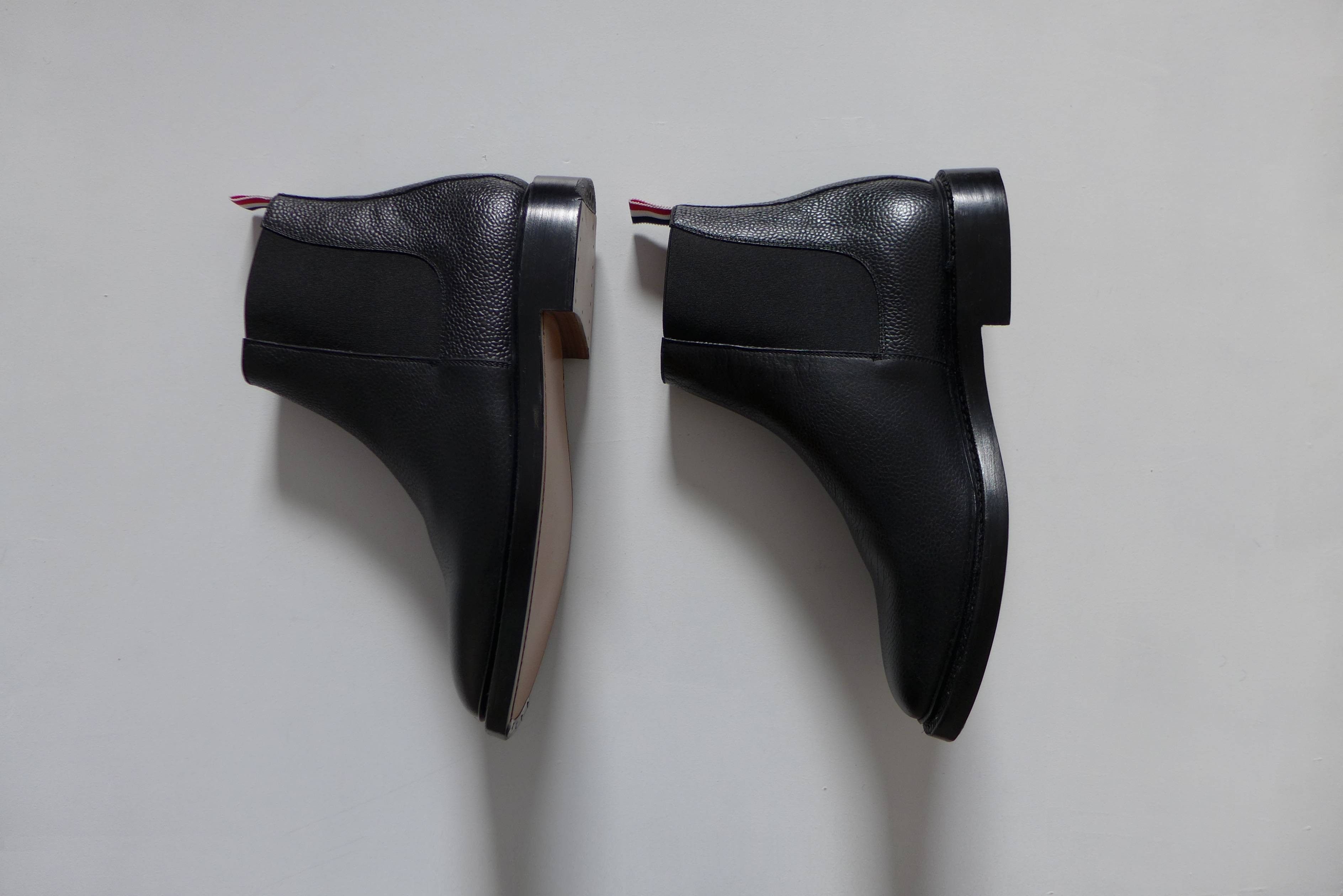 Thom Browne Thom Browne FW16 Chelsea Boots - Black Pebble Grain Leather Size US 8 / EU 41 - 5 Thumbnail