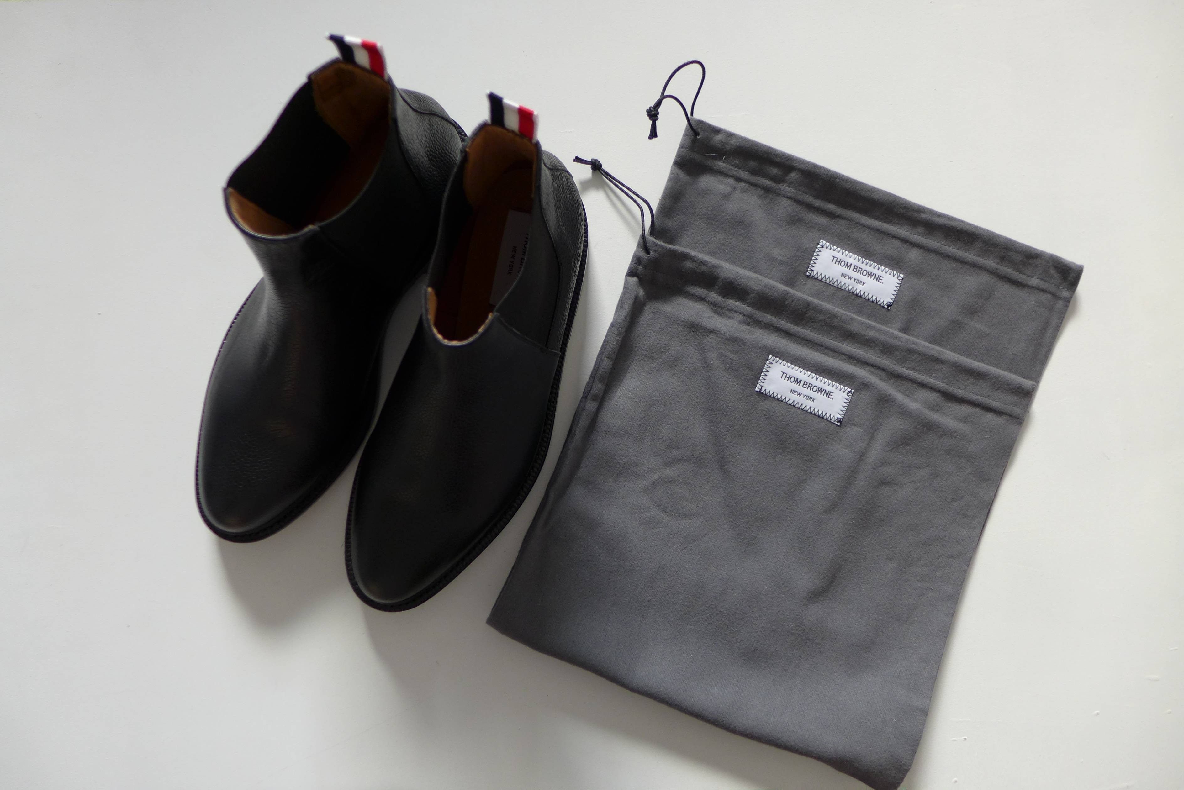 Thom Browne Thom Browne FW16 Chelsea Boots - Black Pebble Grain Leather Size US 8 / EU 41 - 14 Thumbnail