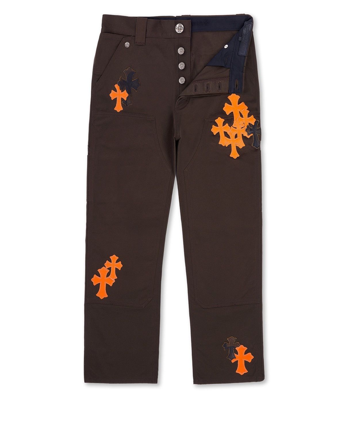 Chrome Hearts chrome hearts orange camo cross patch carpenter pants brown Size US 34 / EU 50 - 11 Thumbnail