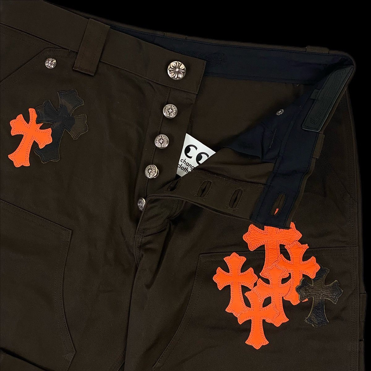Chrome Hearts chrome hearts orange camo cross patch carpenter pants brown Size US 34 / EU 50 - 7 Thumbnail