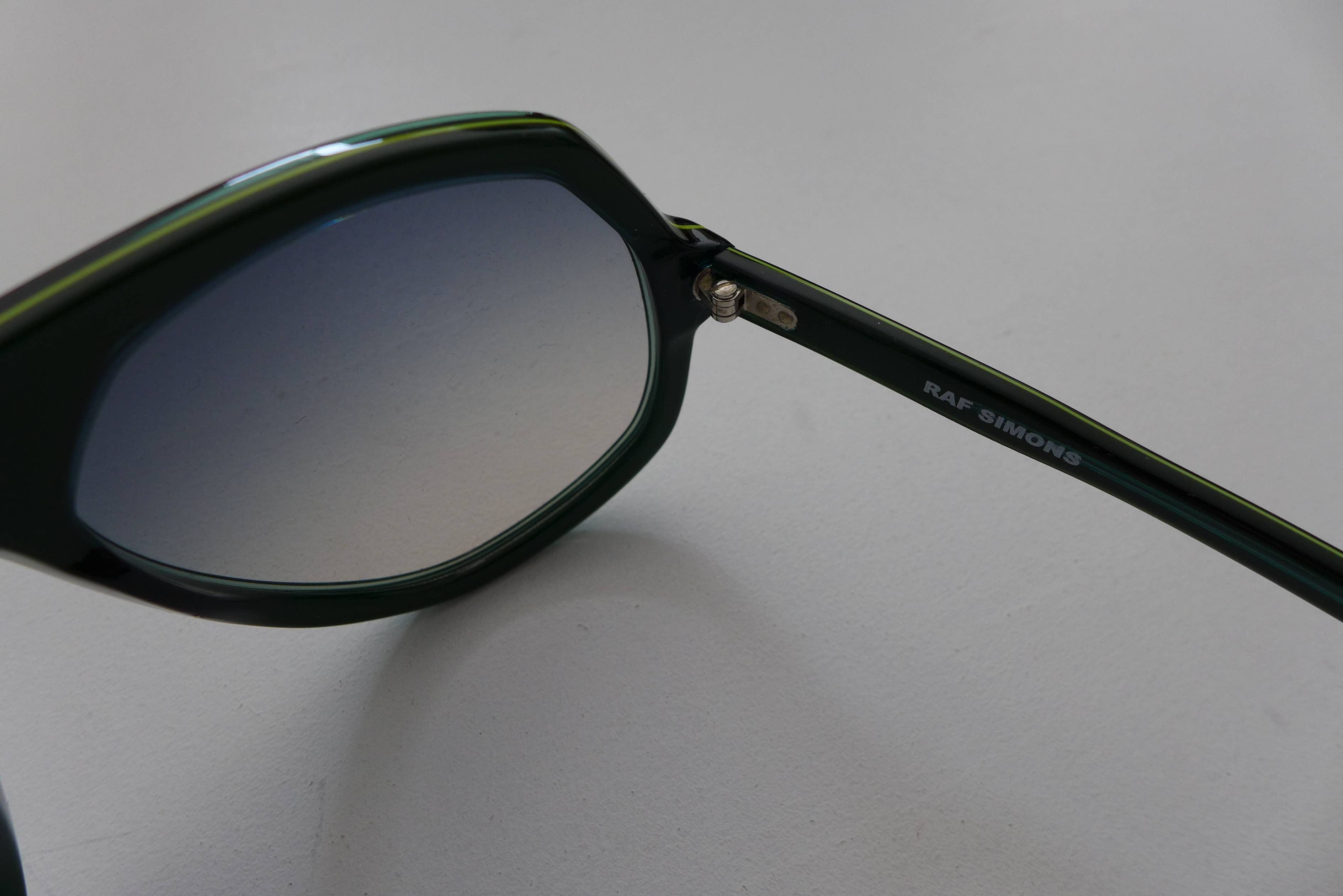 Linda Farrow Raf Simons Angular Aviator Sunglasses - Dark Green Size ONE SIZE - 9 Thumbnail