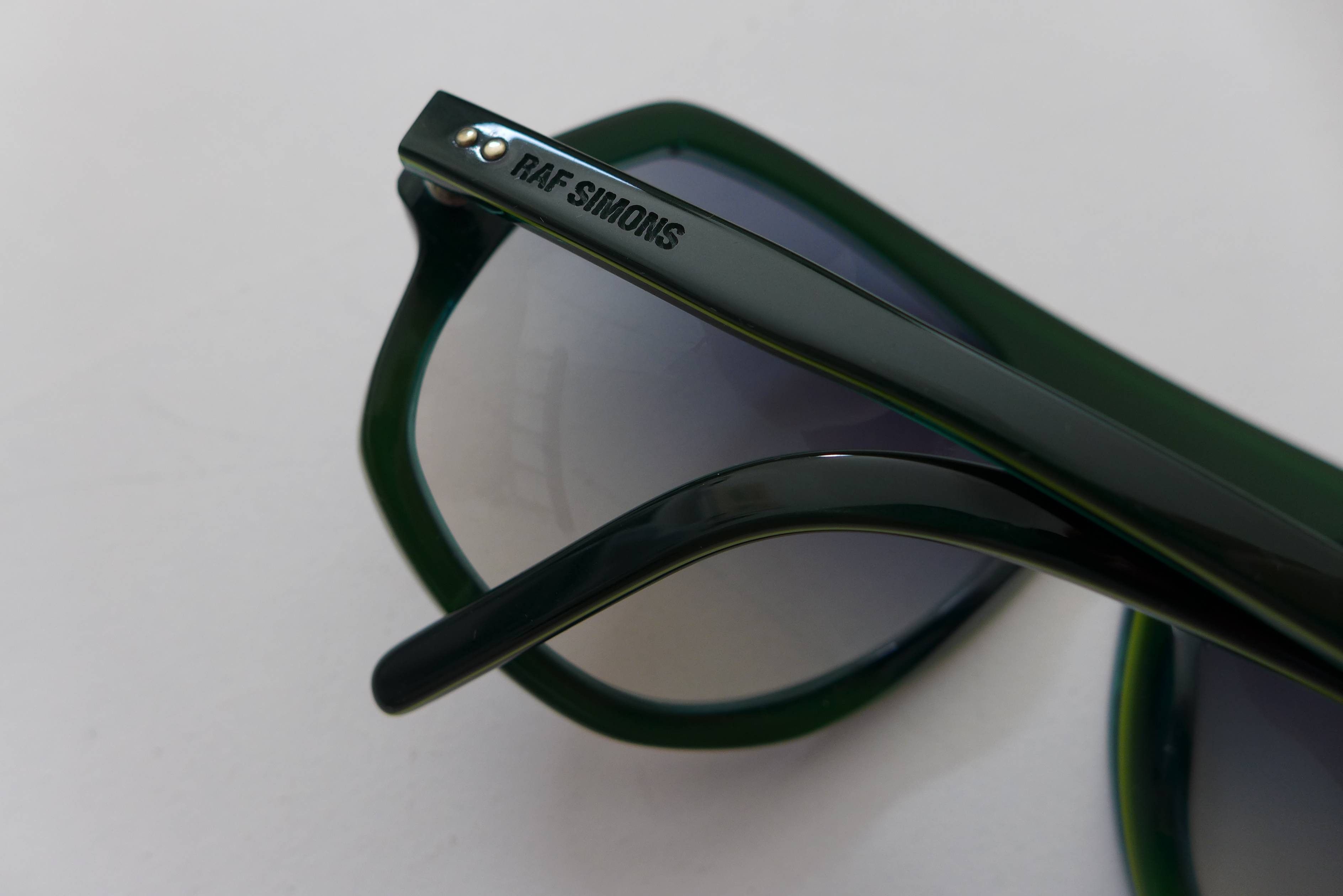 Linda Farrow Raf Simons Angular Aviator Sunglasses - Dark Green Size ONE SIZE - 13 Thumbnail