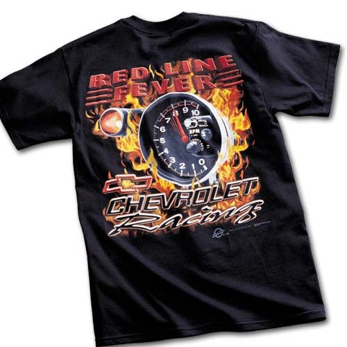 Other Chevy Racing RED Line Fever tach on a large black tee Size US L / EU 52-54 / 3 - 1 Thumbnail