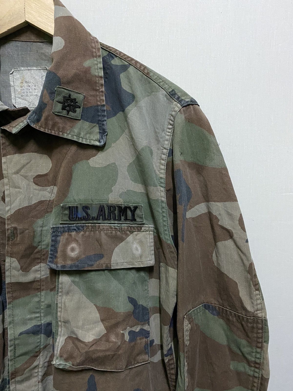 Vintage DISTRESSED ROSS ARMY CAMO PRINT MILITARY JACKET W/ 4 POCKETS Size US S / EU 44-46 / 1 - 4 Thumbnail