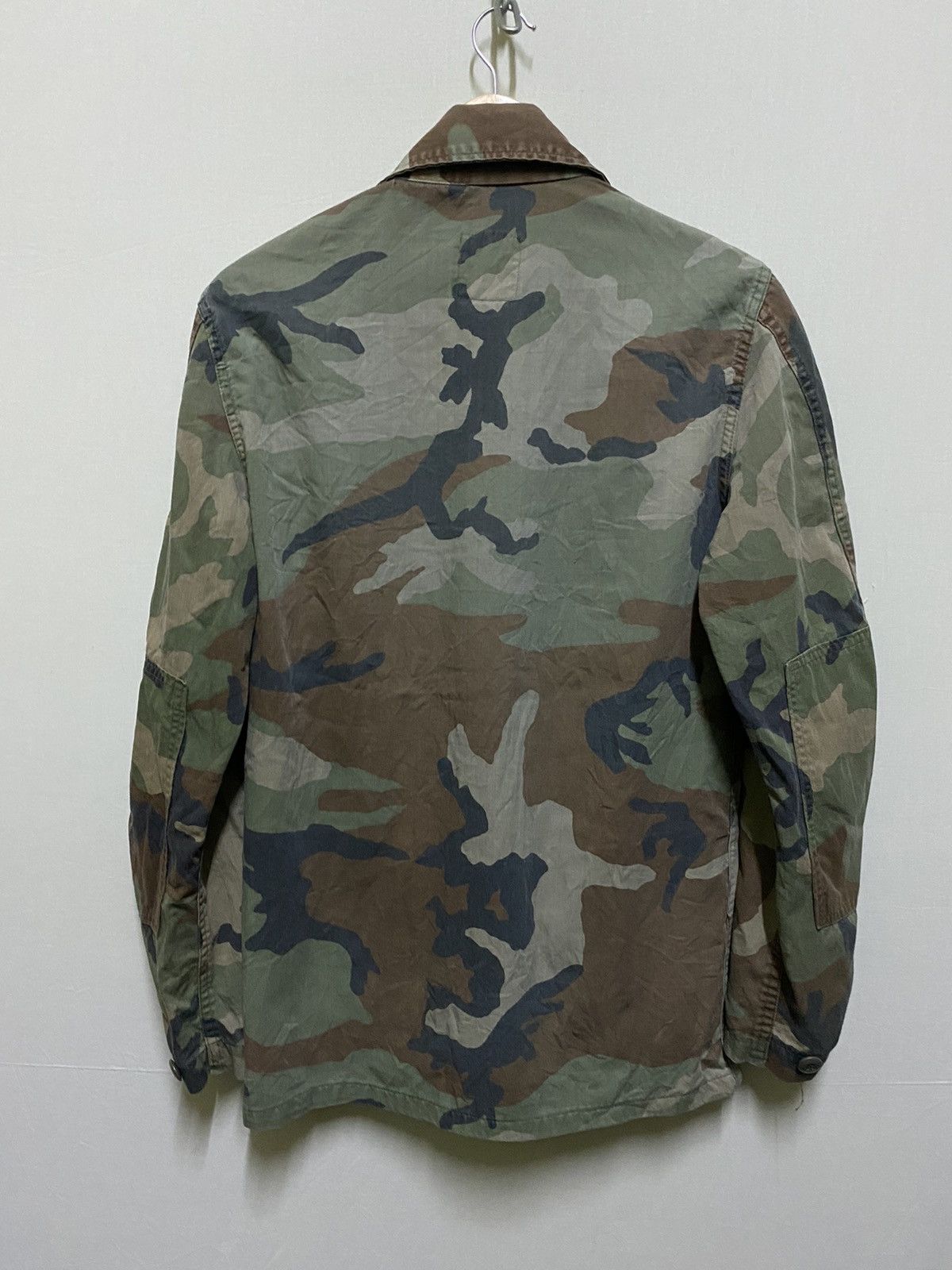 Vintage DISTRESSED ROSS ARMY CAMO PRINT MILITARY JACKET W/ 4 POCKETS Size US S / EU 44-46 / 1 - 8 Thumbnail