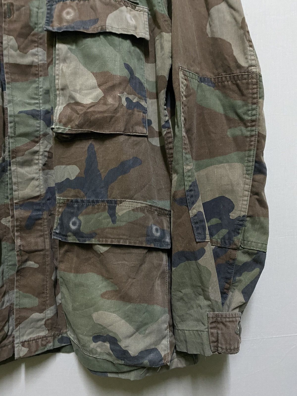 Vintage DISTRESSED ROSS ARMY CAMO PRINT MILITARY JACKET W/ 4 POCKETS Size US S / EU 44-46 / 1 - 5 Thumbnail