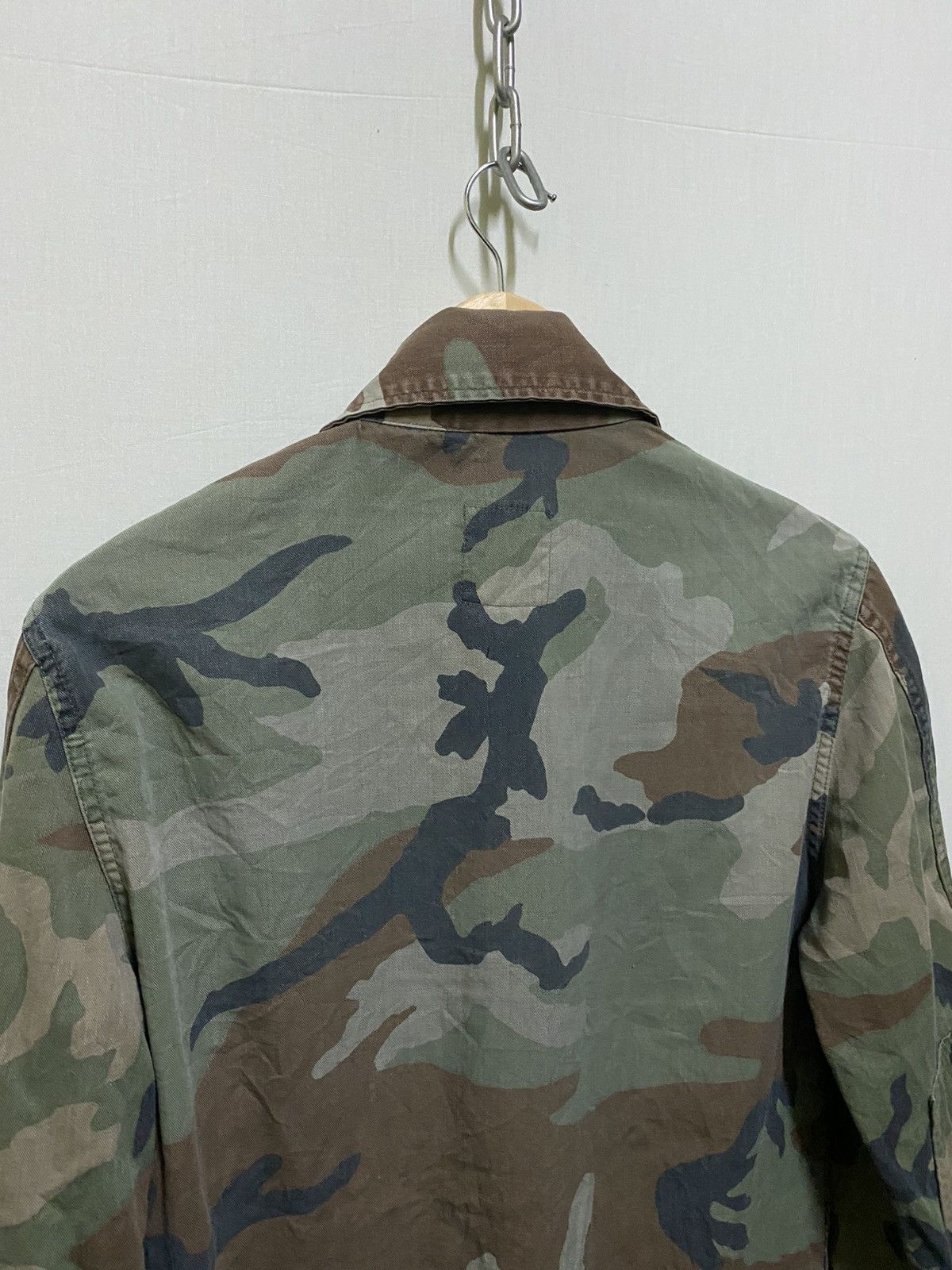 Vintage DISTRESSED ROSS ARMY CAMO PRINT MILITARY JACKET W/ 4 POCKETS Size US S / EU 44-46 / 1 - 9 Thumbnail
