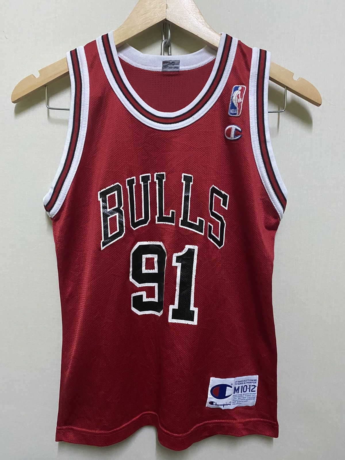 Champion × NBA × Vintage Vtg Jersey Rodman Youth Size US M / EU 48-50 / 2 - 1 Thumbnail