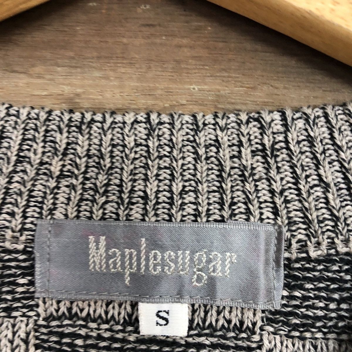 Homespun Knitwear DL MapleSugar checkered cardigan Grey Knitwear #5530 Size US S / EU 44-46 / 1 - 11 Thumbnail