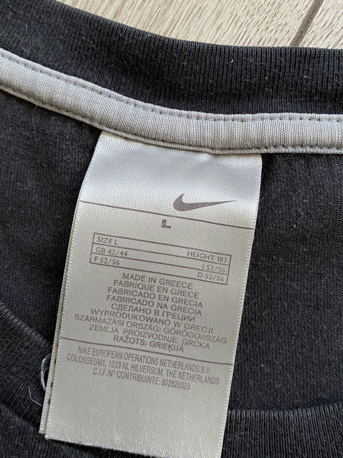 Nike × Vintage Vintage Nike Swoosh Logo T-Shirt Big Print Size US L / EU 52-54 / 3 - 4 Thumbnail