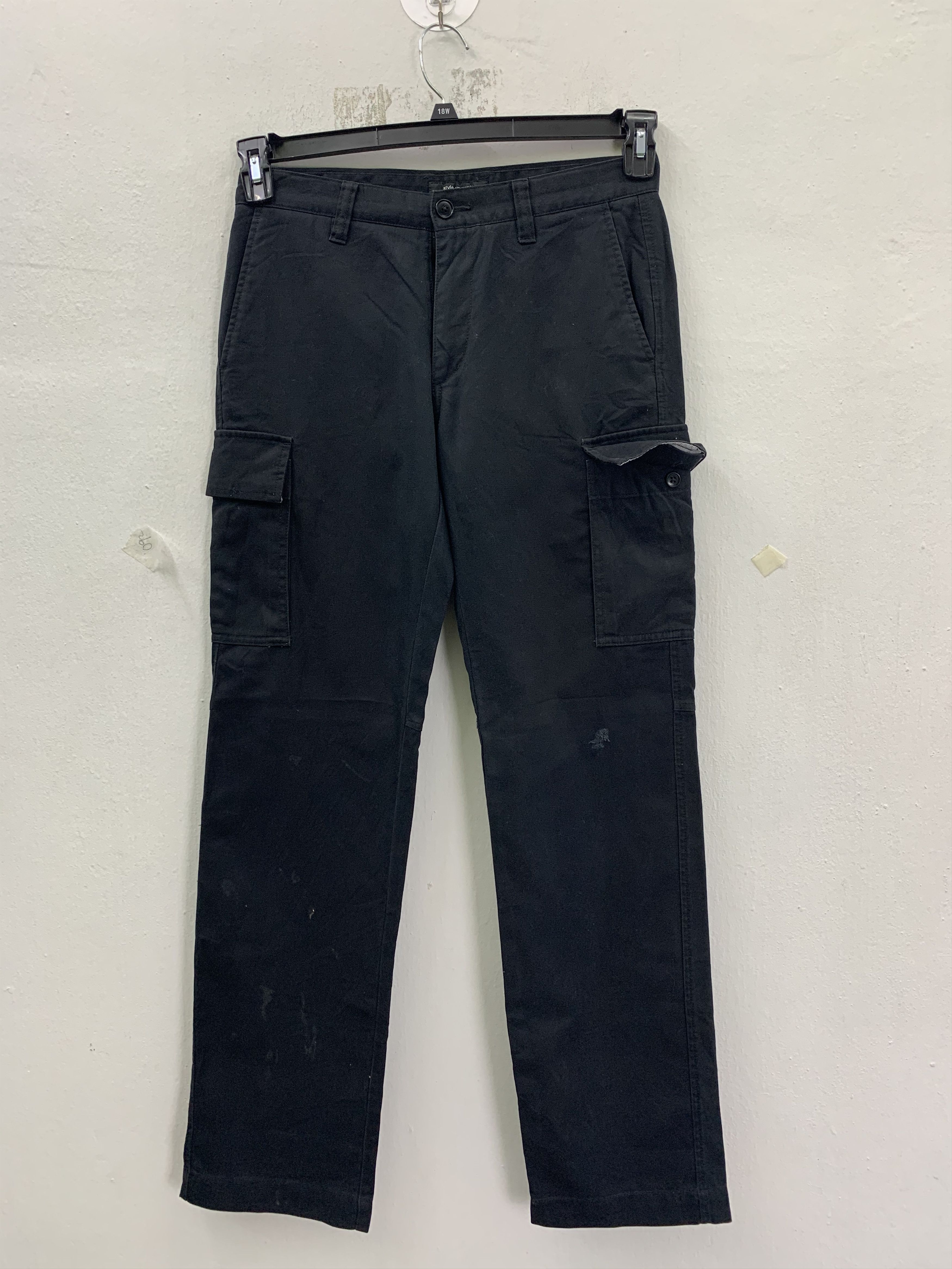 image of Cargo Pants Style Up Multipocket Utility Vintage Streetwear in Black, Men's (Size 31)