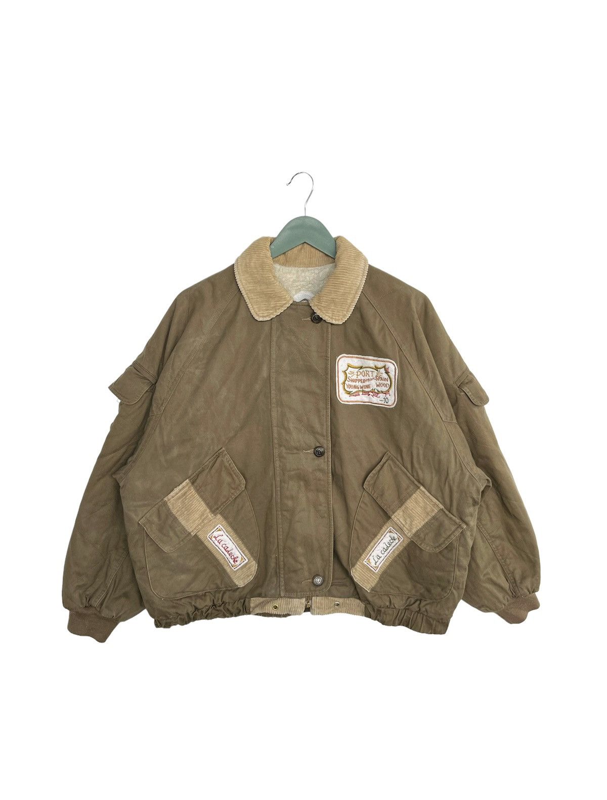 image of Dreamy Life Military Style Jacket in Light Brown, Men's (Size Medium)