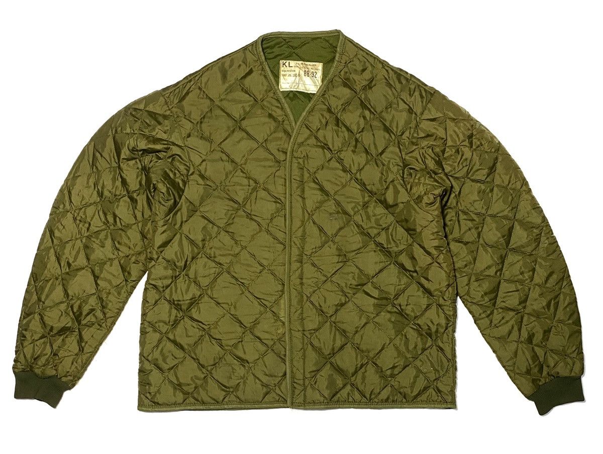Vintage Quilted lining inner military jacket