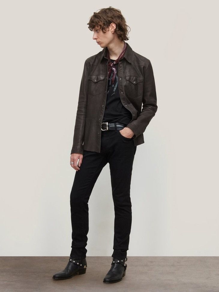John Varvatos Mason shirt jacket. Leather 50 Size US M / EU 48-50 / 2 - 4 Thumbnail