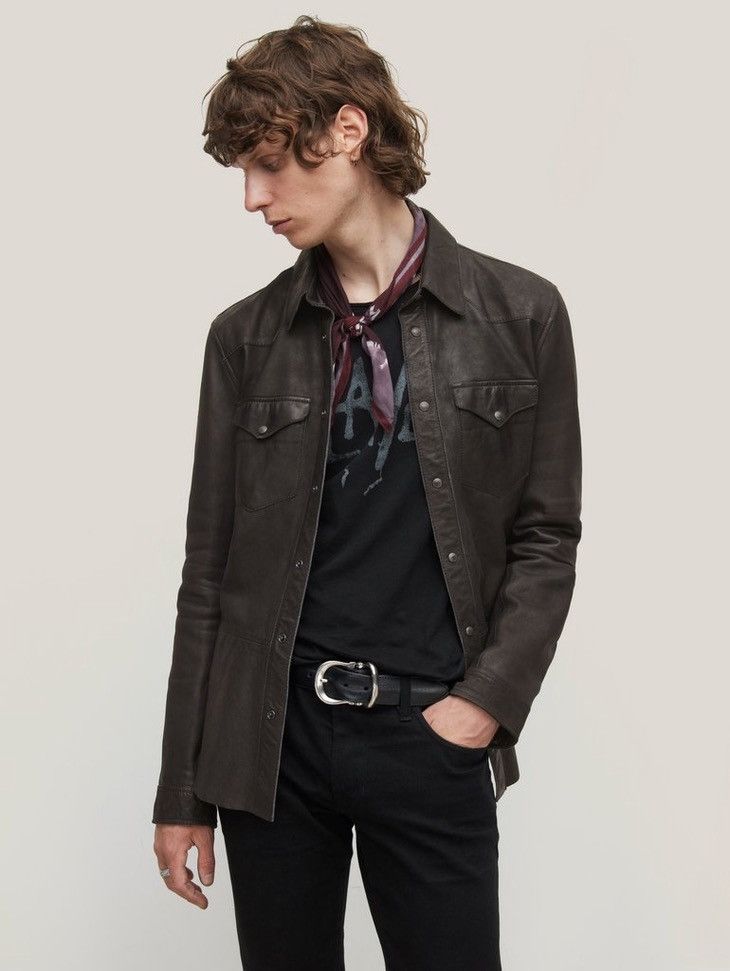 Mason shirt jacket. Leather 50