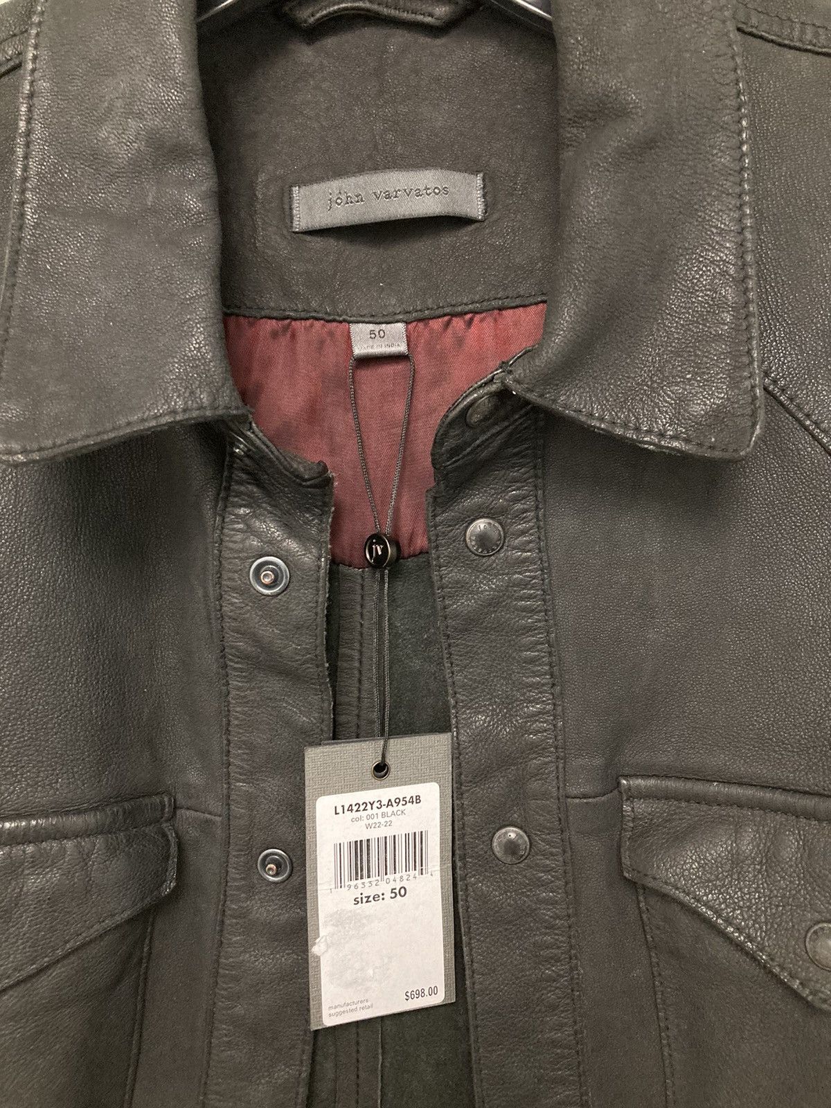 John Varvatos Mason shirt jacket. Leather 50 Size US M / EU 48-50 / 2 - 11 Thumbnail