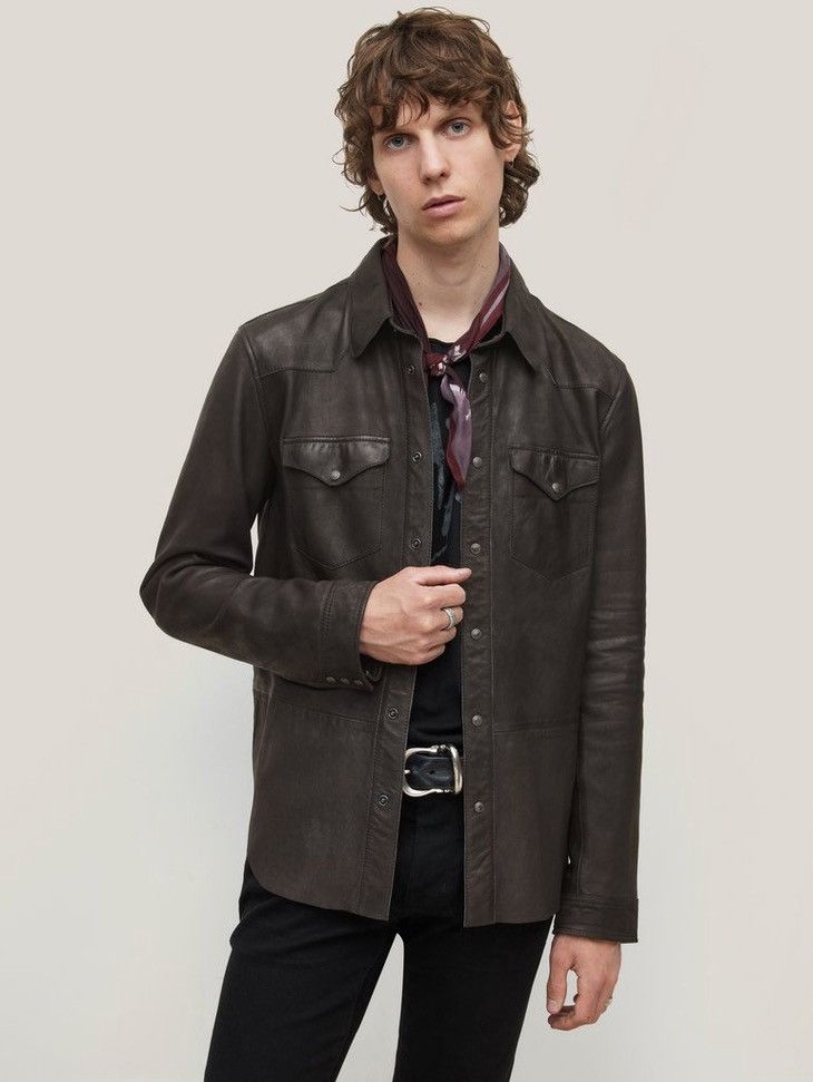 John Varvatos Mason shirt jacket. Leather 50 Size US M / EU 48-50 / 2 - 5 Thumbnail