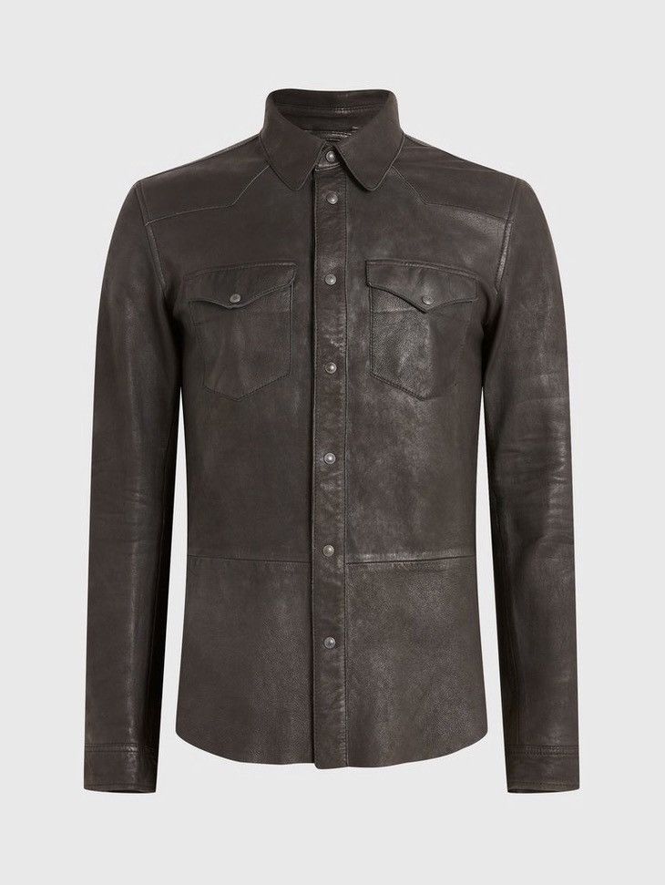 John Varvatos Mason shirt jacket. Leather 50 Size US M / EU 48-50 / 2 - 3 Thumbnail