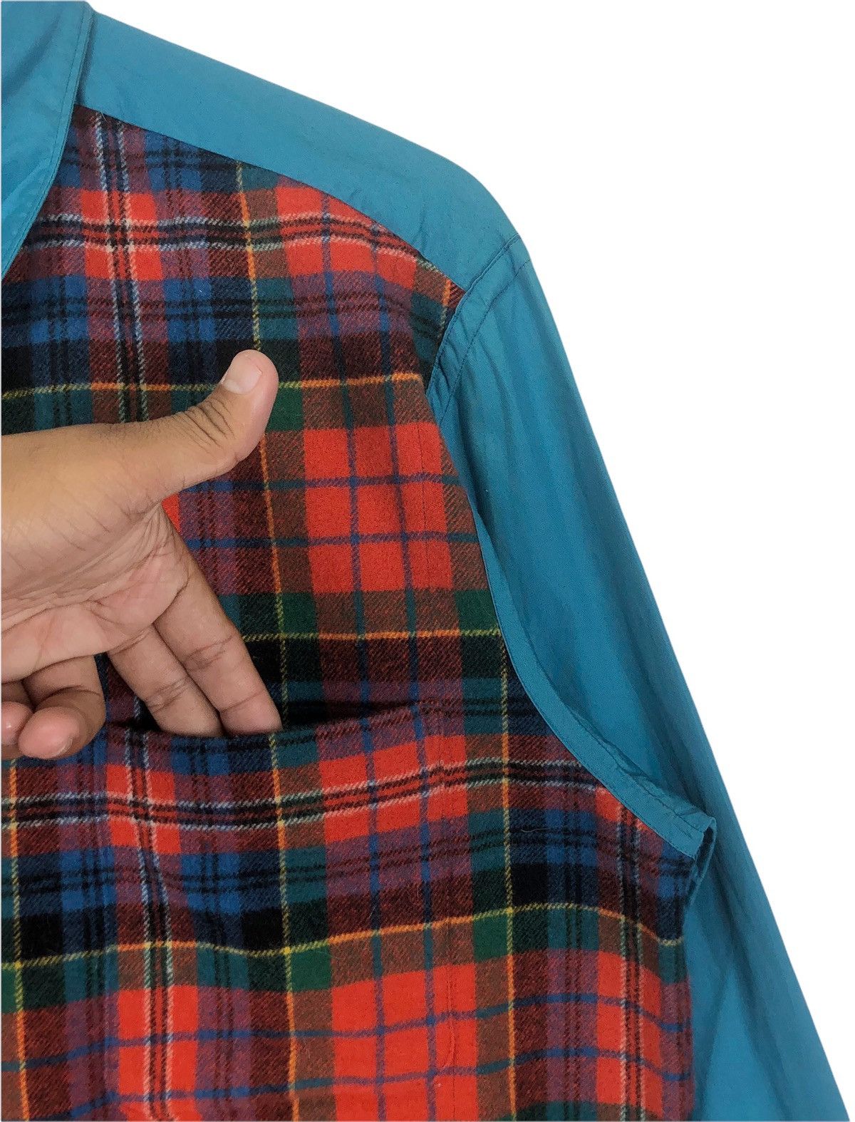 Comme des Garcons × Comme des Garcons Homme Plus × Junya Watanabe AD2001 CDG Comme Des Garcons St Amano Tartan Patchwork Shirt Size US M / EU 48-50 / 2 - 6 Thumbnail